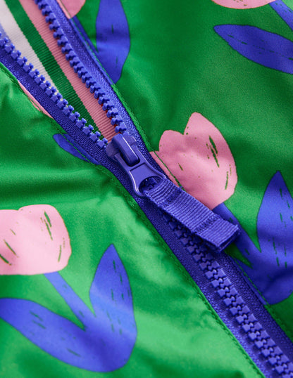 Jersey Lined Anorak-Runner Bean Green Tulips-3