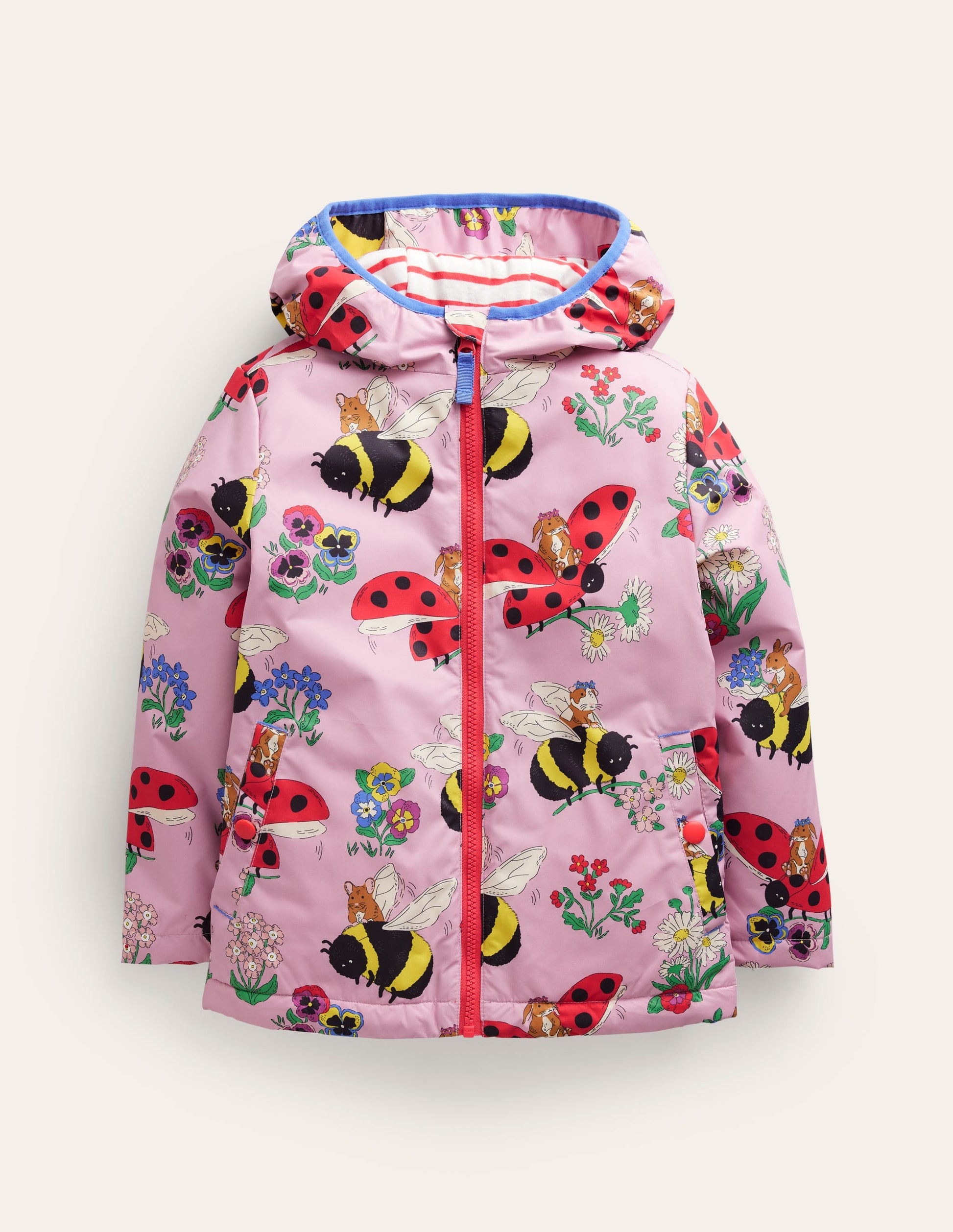 Jersey Lined Anorak-Sugared Almond Pink Bumble-1