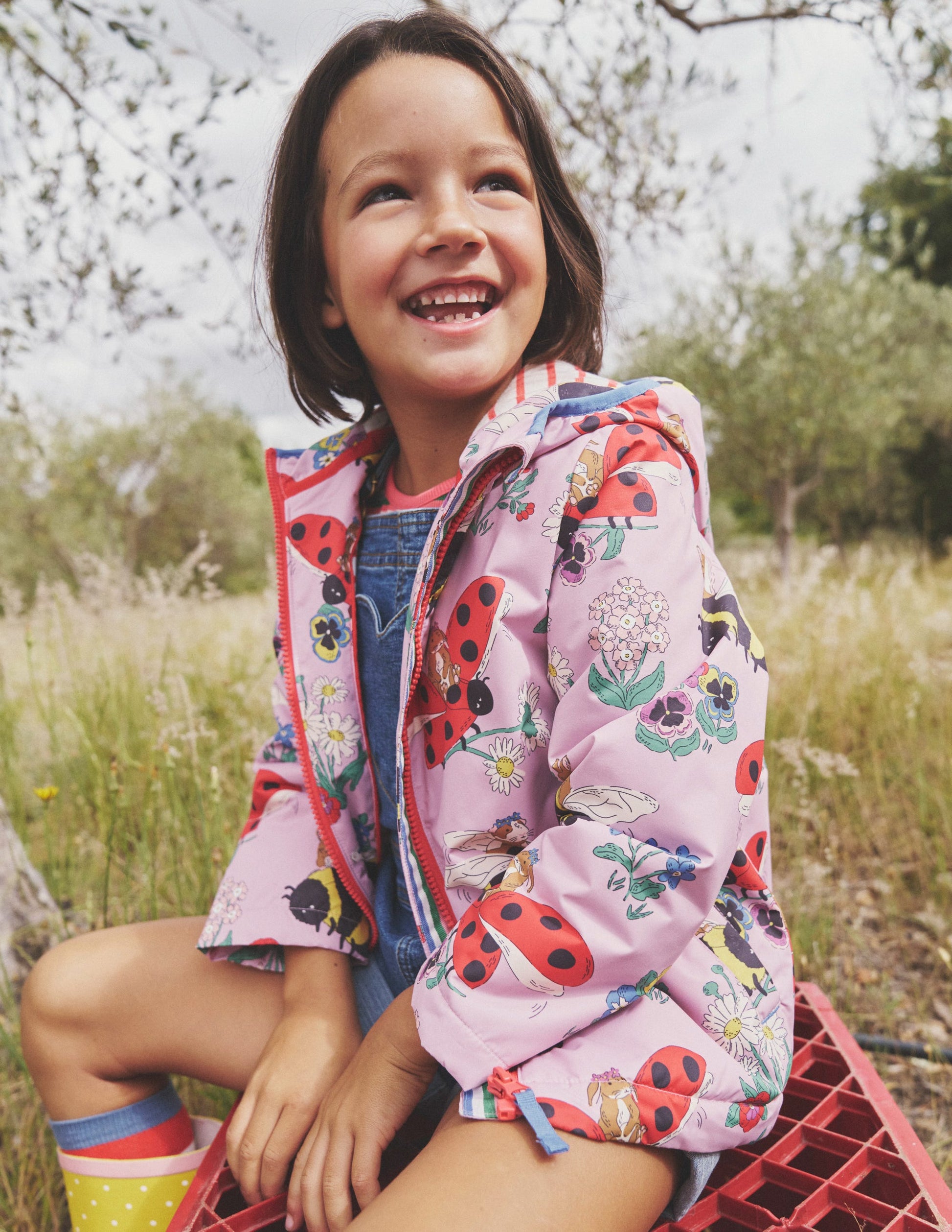 Jersey Lined Anorak-Sugared Almond Pink Bumble-5