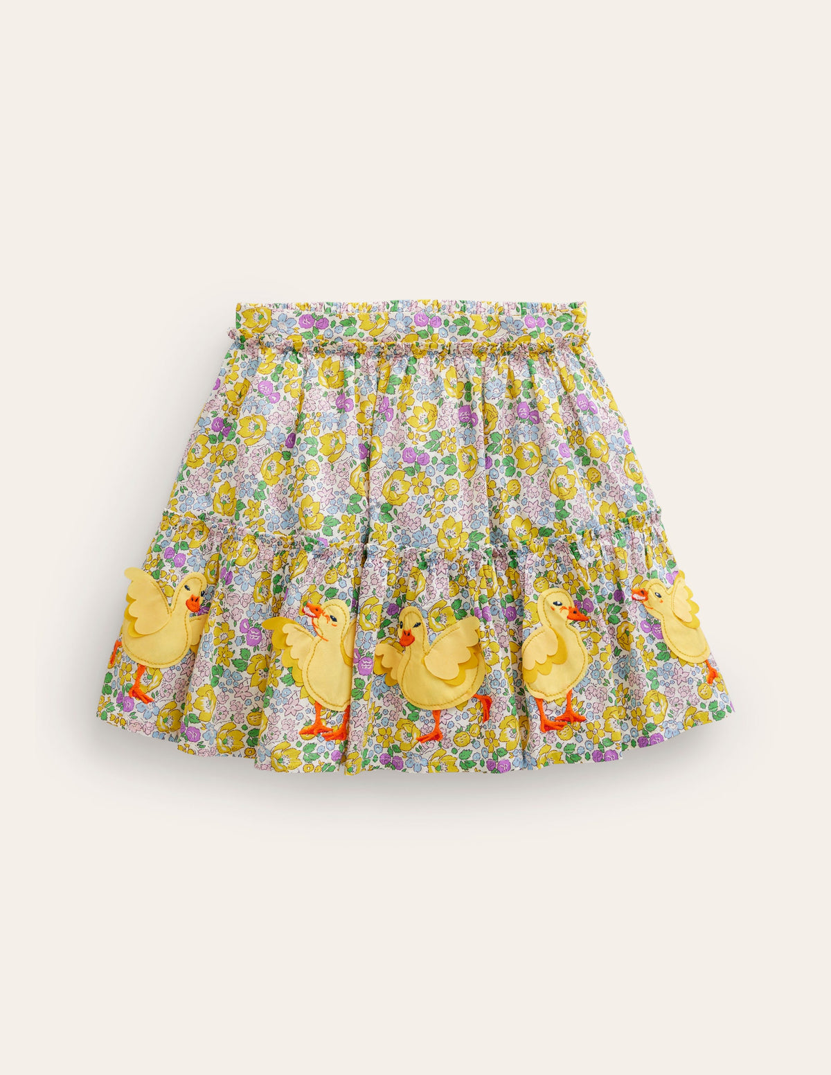 Appliqué Skirt-Yellow Spring Bloom Chicks - Image 1
