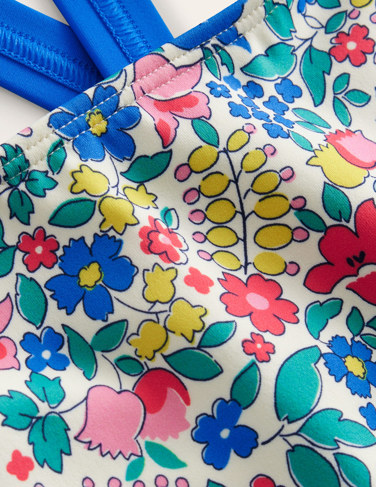 Cross Back Tankini Top-Multi Flowerbed - Image 3