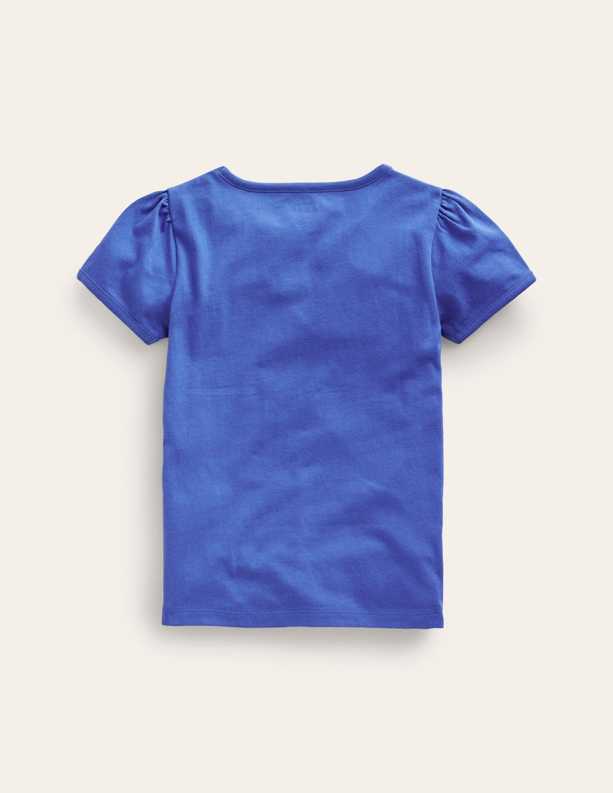 Puff Sleeve Appliqué T-shirt-Bluejay Unicorn - Image 2