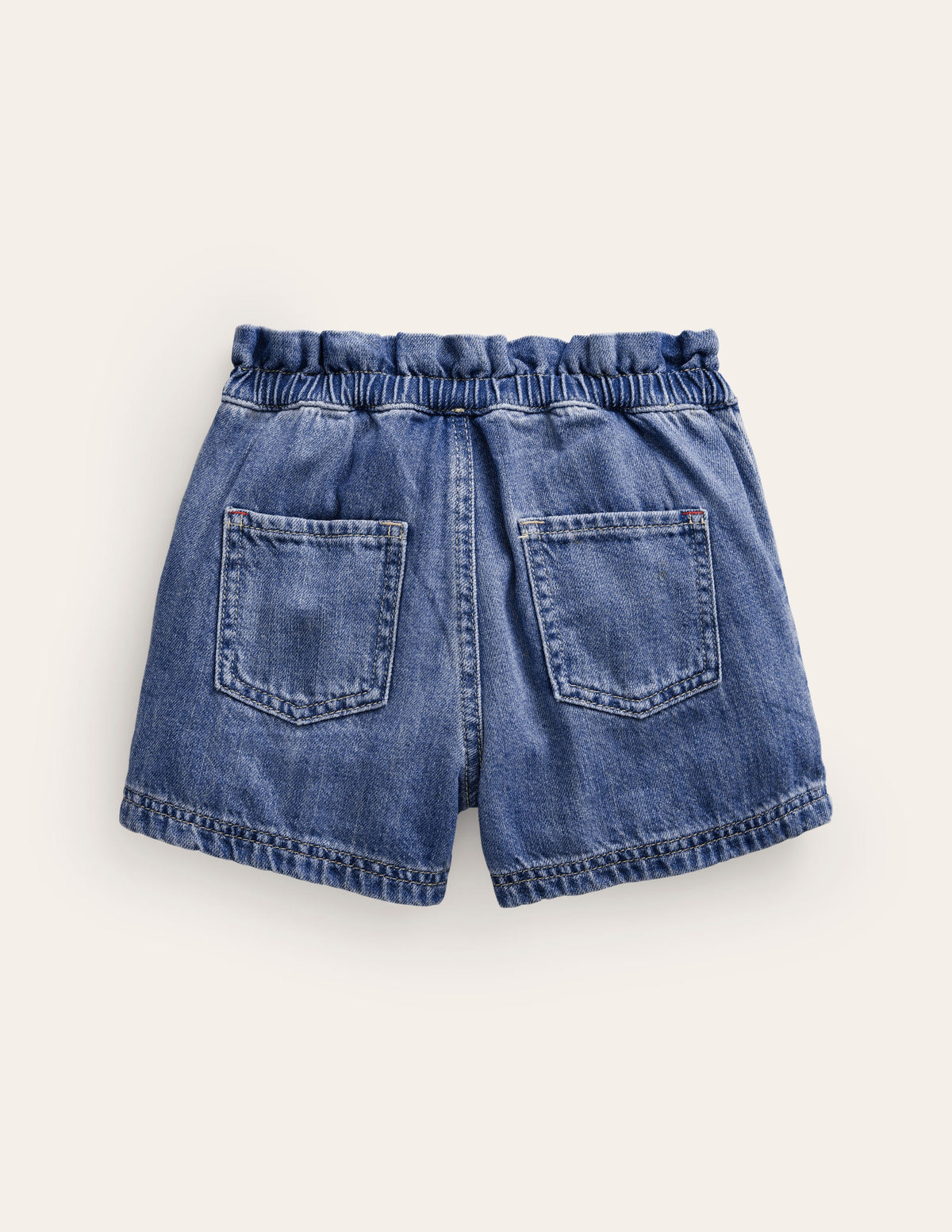 Pull-on Shorts-Plain Denim - Image 2