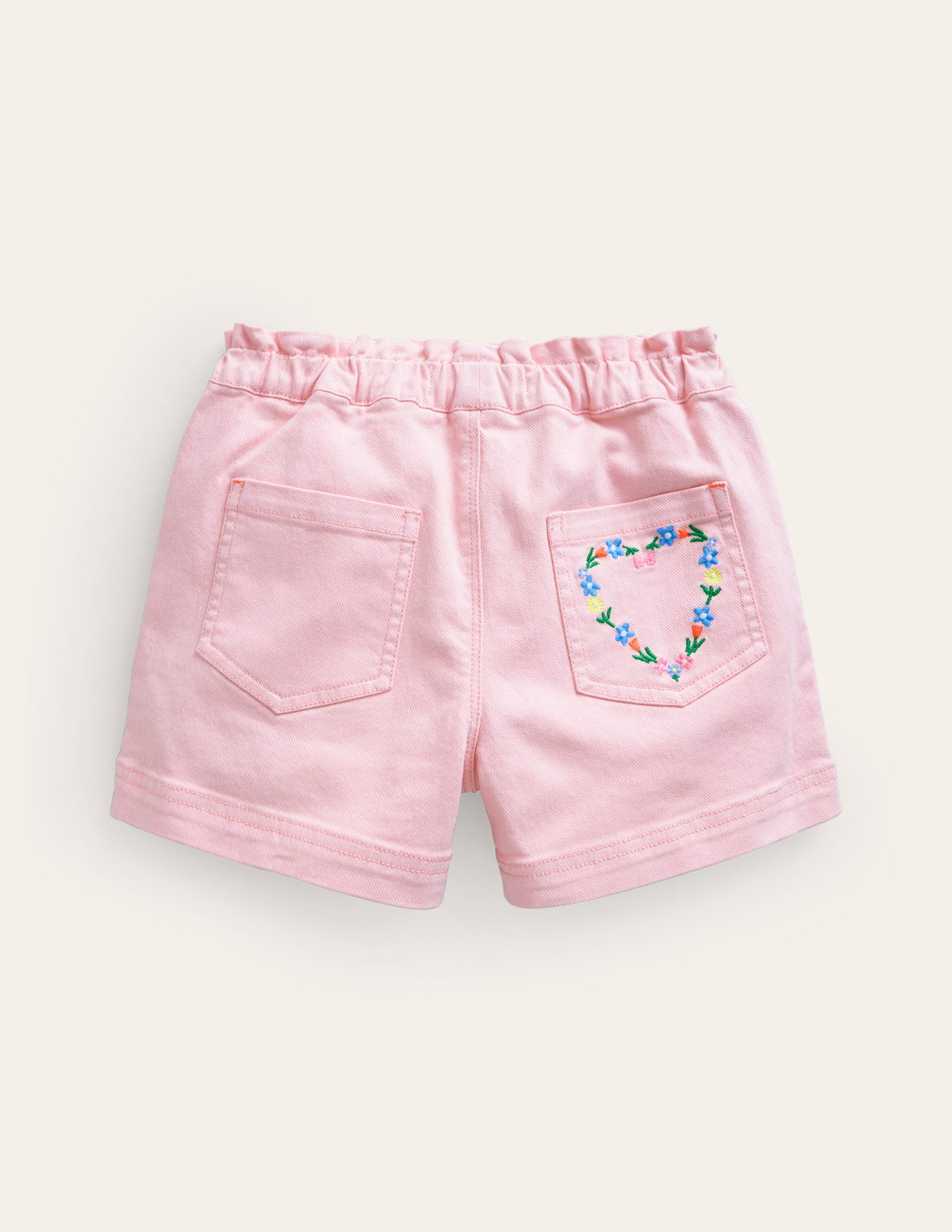 Pull-on Shorts-Ballet Pink Embroidery - Image 2