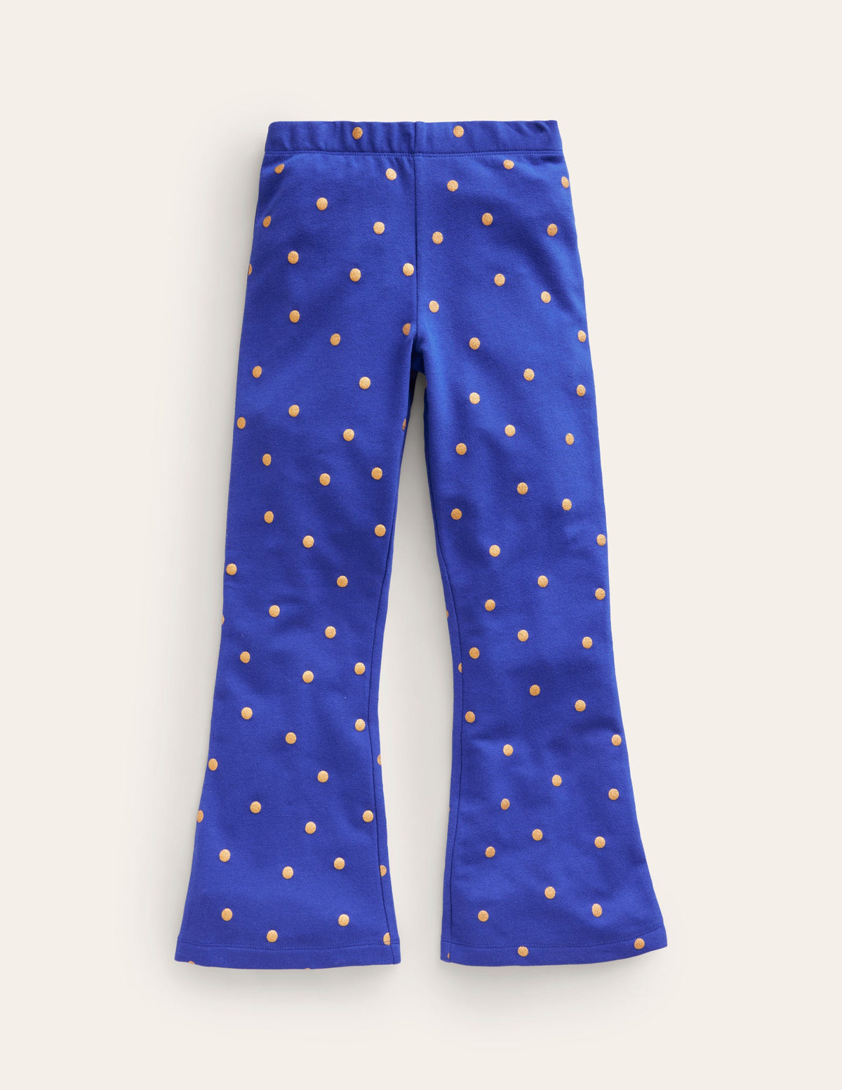 Printed Kick Flare Leggings-Navy/Gold Spot - Image 1