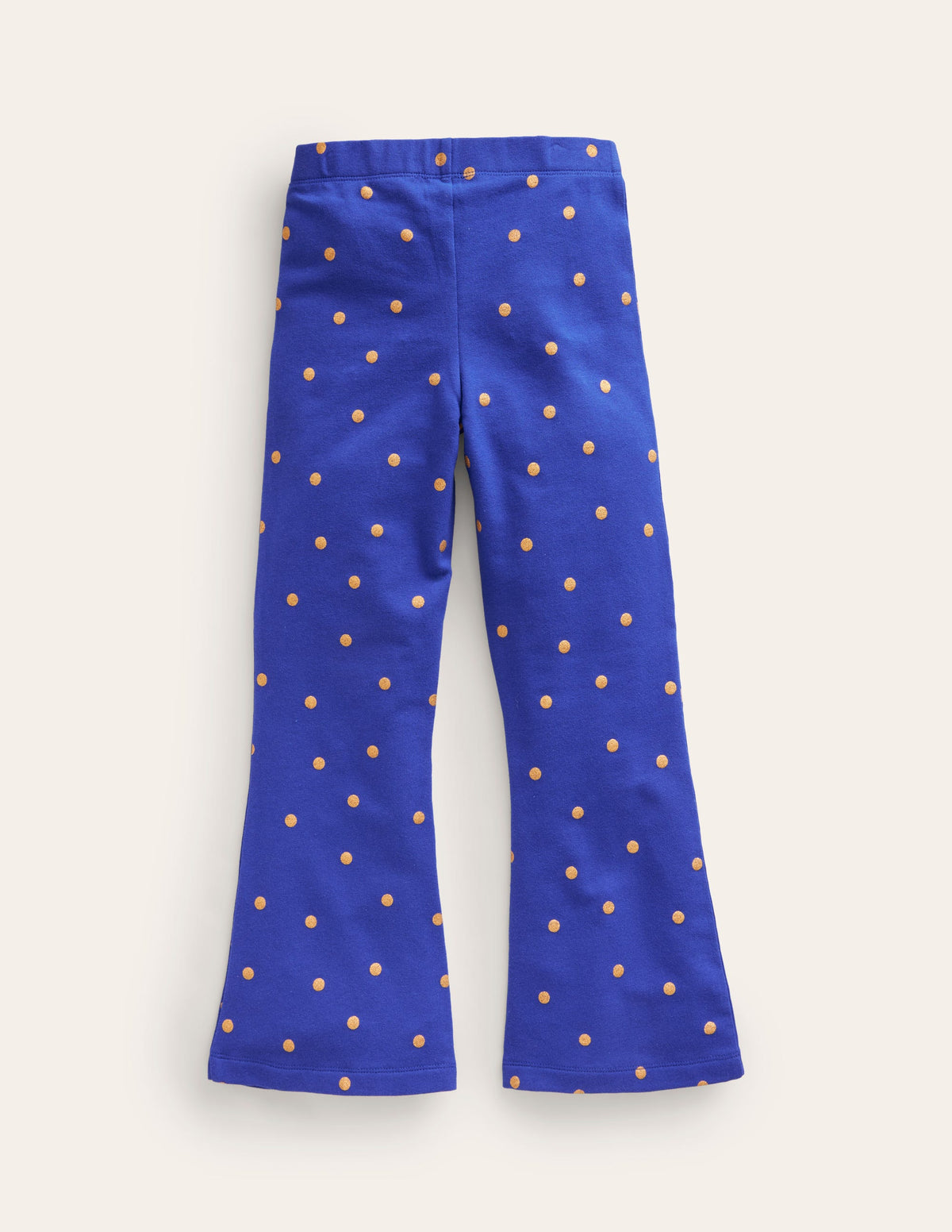 Printed Kick Flare Leggings-Navy/Gold Spot - Image 2