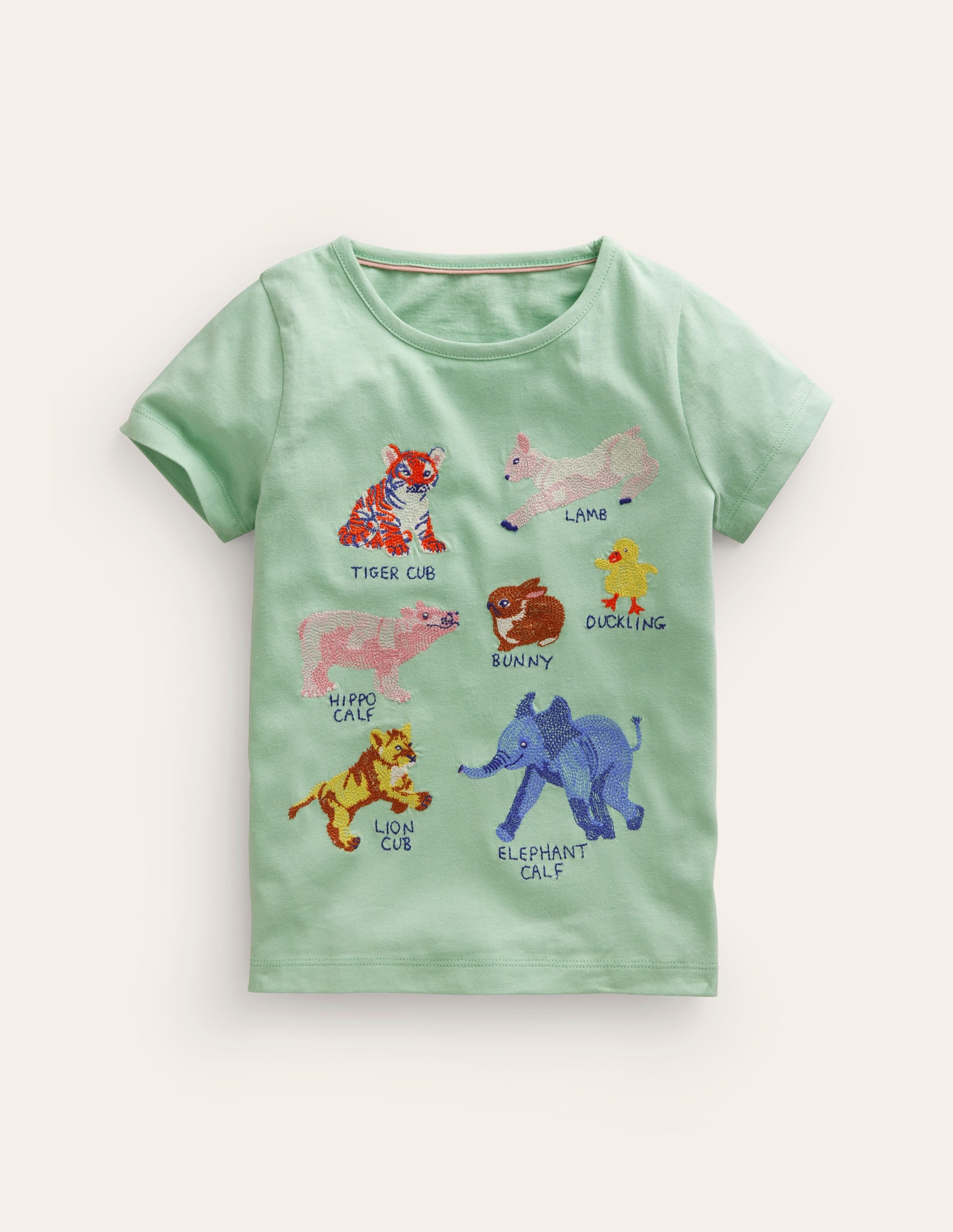 Superstitch Logo T-Shirt-Pistachio Green Animals - Image 1