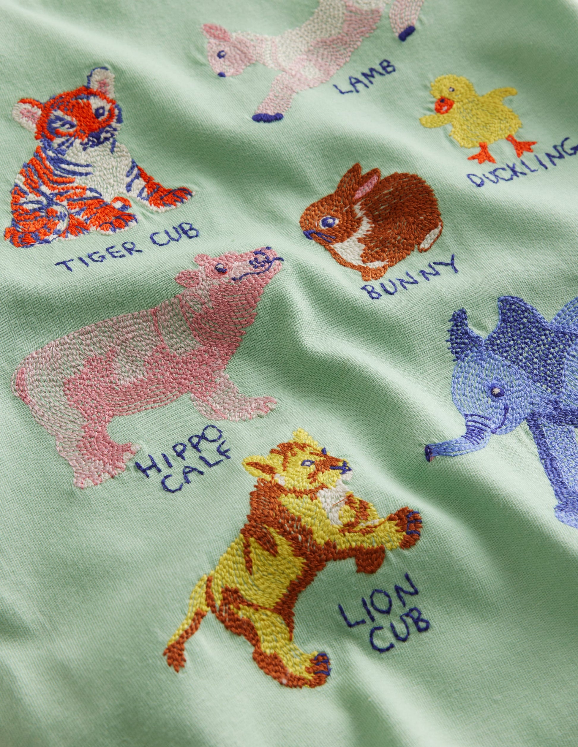 Superstitch Logo T-Shirt-Pistachio Green Animals-3