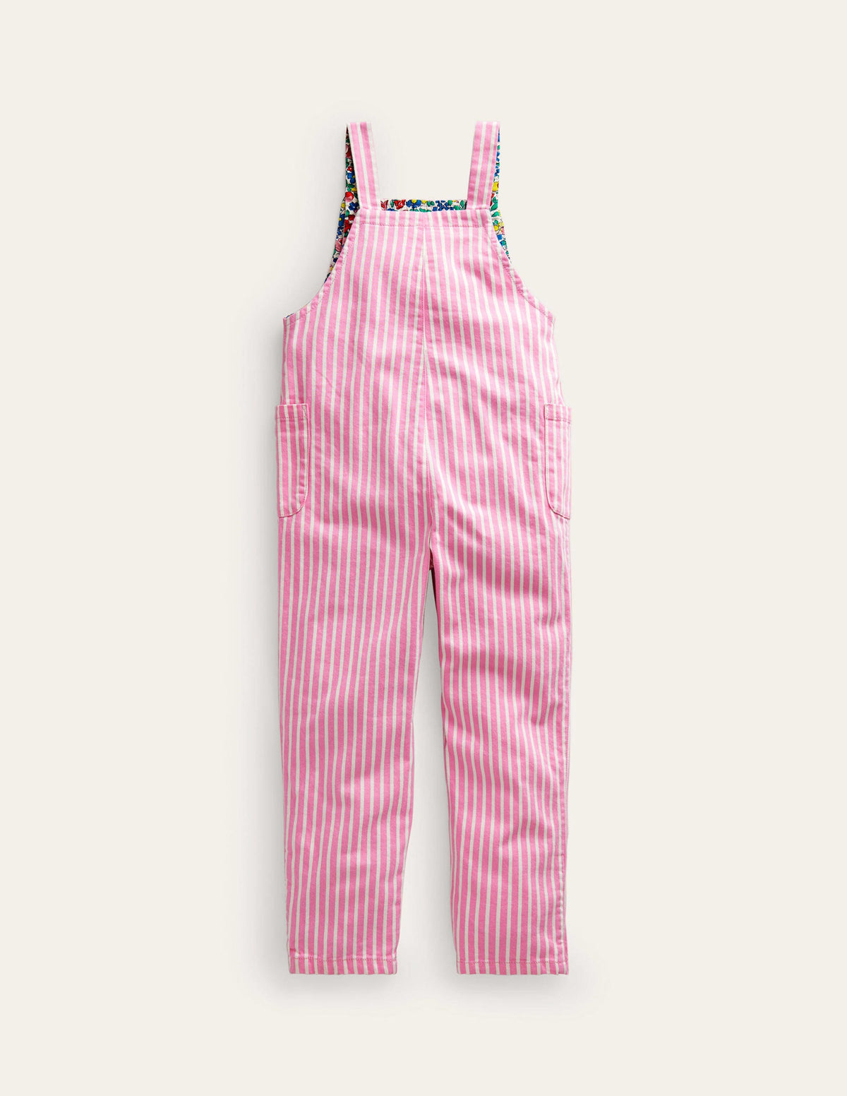 Relaxed Dungarees-Pink / Ivory Stripe - Image 2