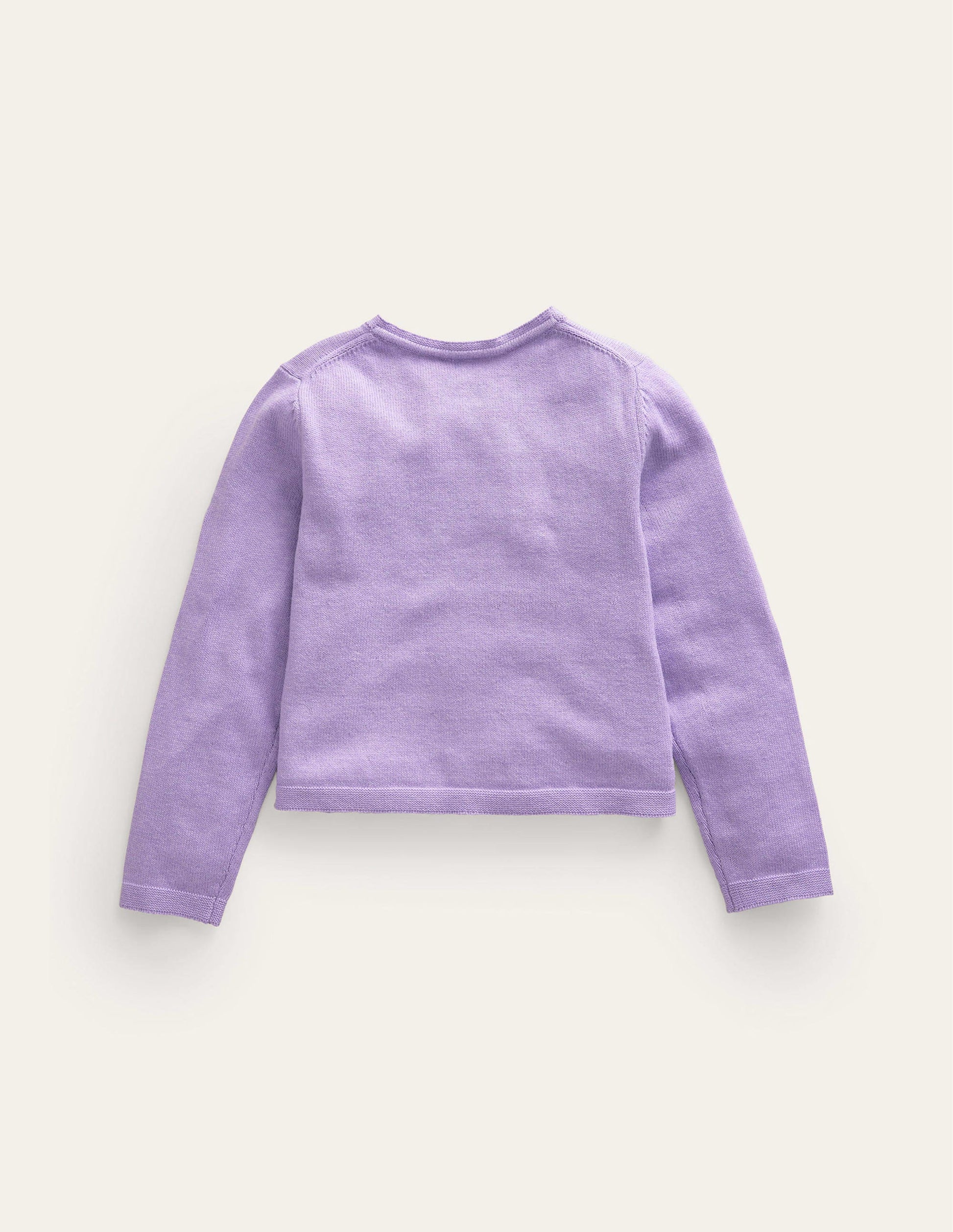 Pointelle Cotton Cardigan-Parma Violet-2