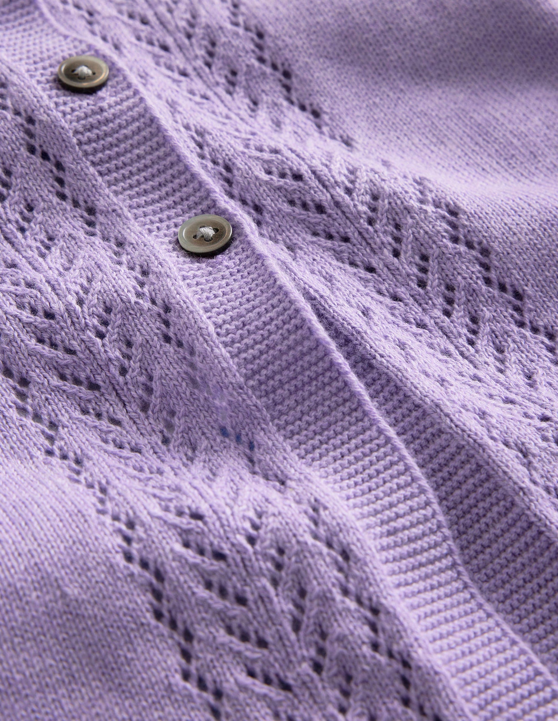 Pointelle Cotton Cardigan-Parma Violet-3