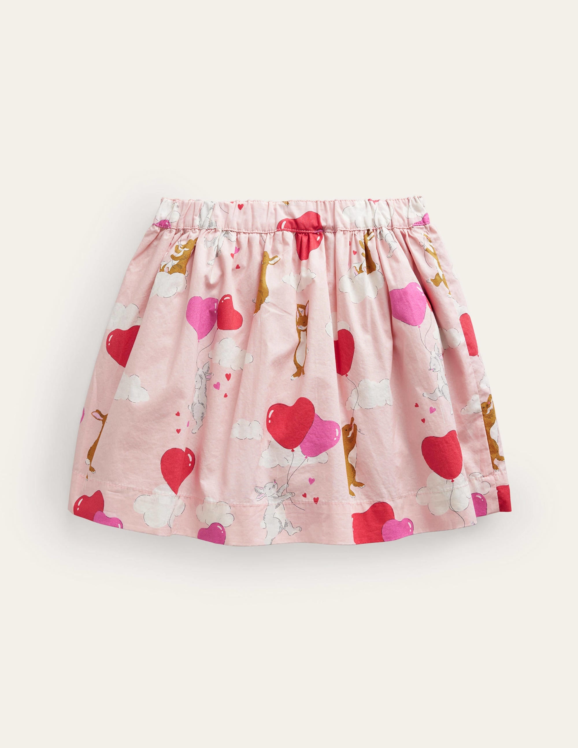 Pull On Twirly Skirt-Ballet Pink Love Bunnies - Image 2
