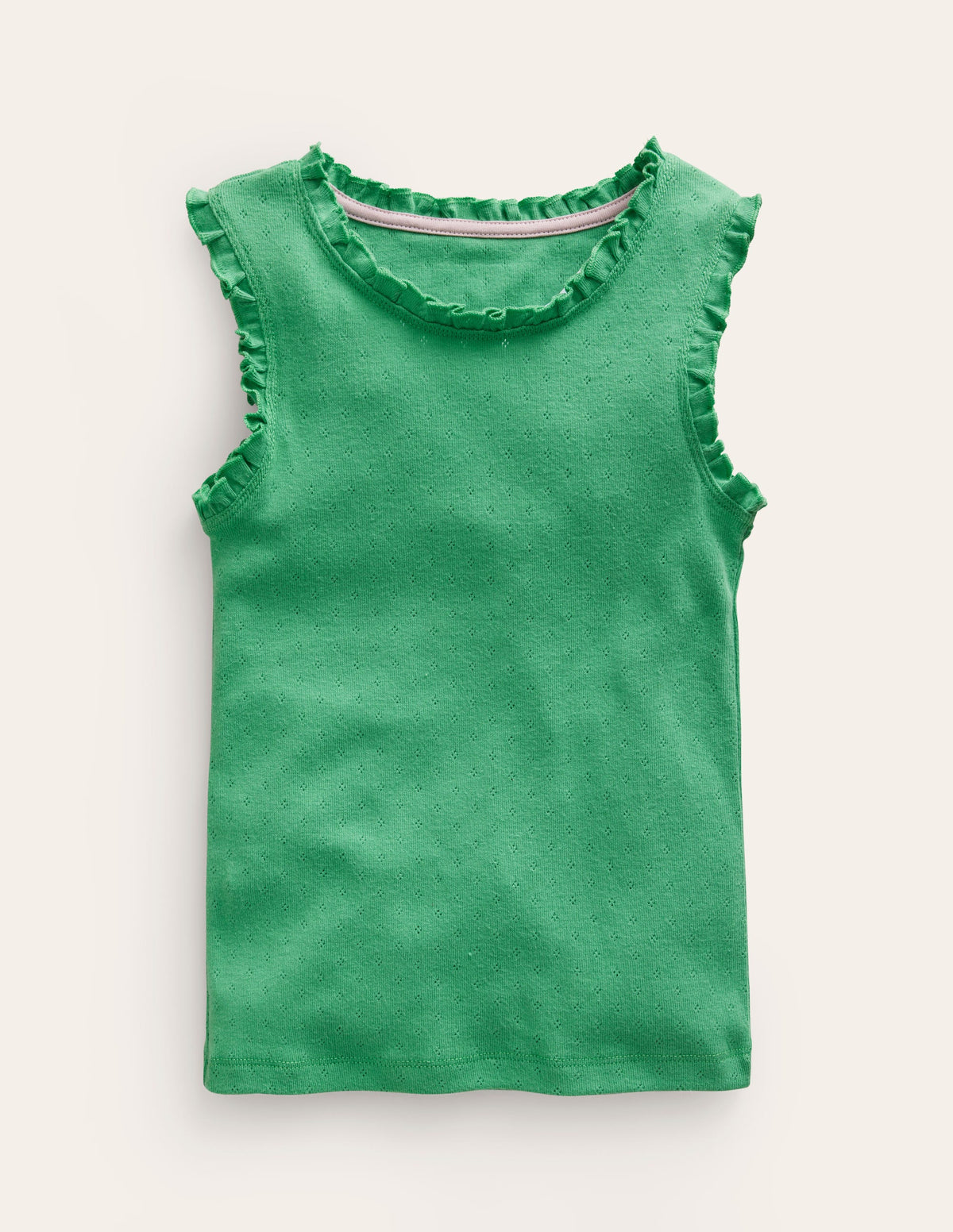 Pointelle Vest-Aloe Green - Image 1