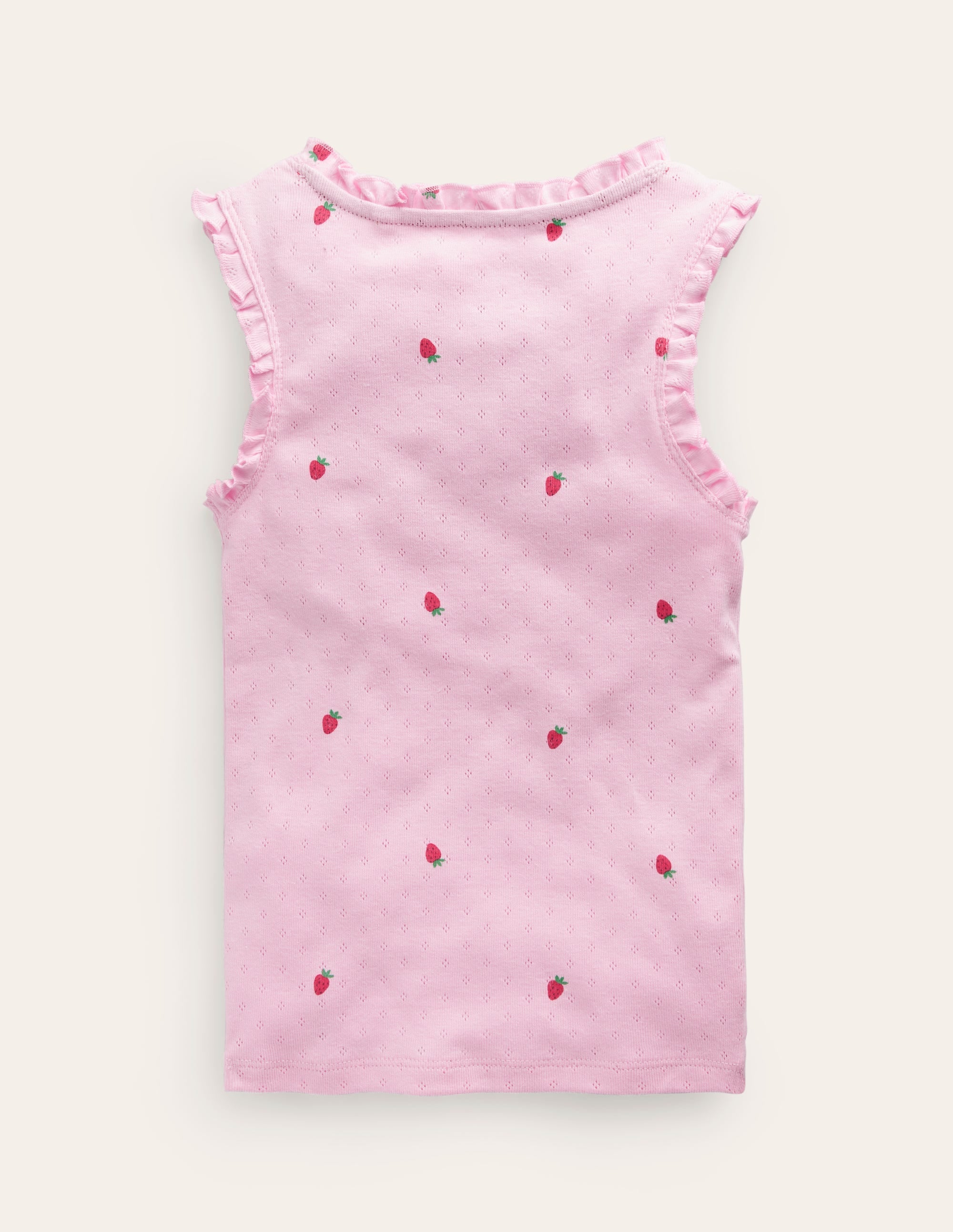 Pointelle Vest-Sweet Pea Strawberries - Image 2