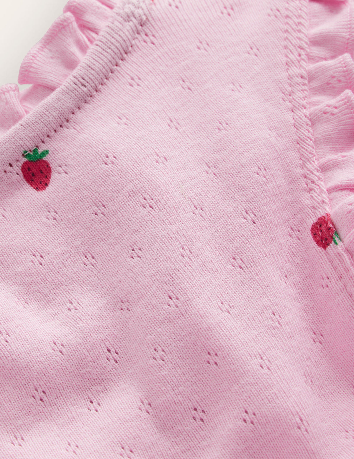 Pointelle Vest-Sweet Pea Strawberries - Image 3