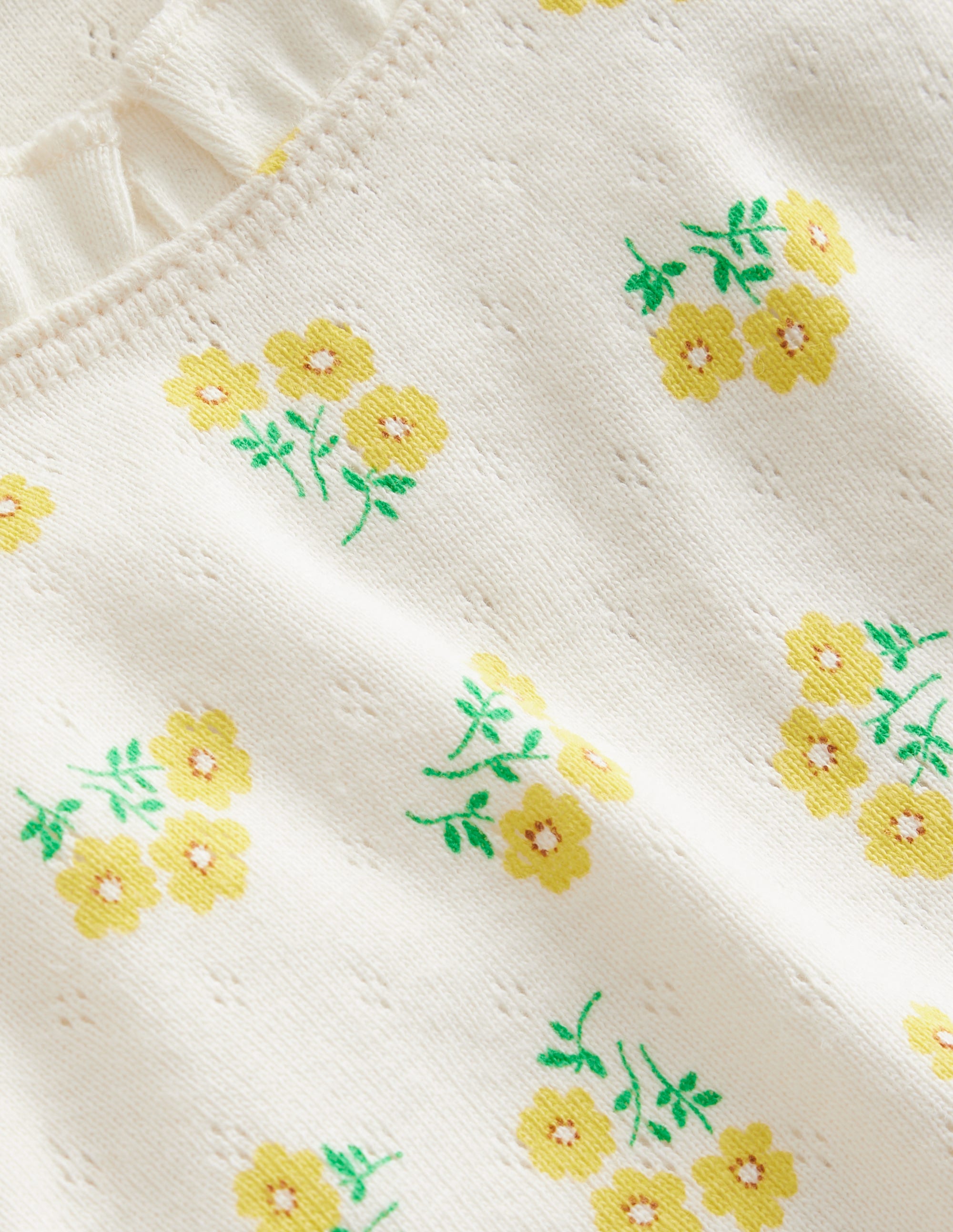 Pointelle Vest-Vanilla Pod Ditsy Floral - Image 3