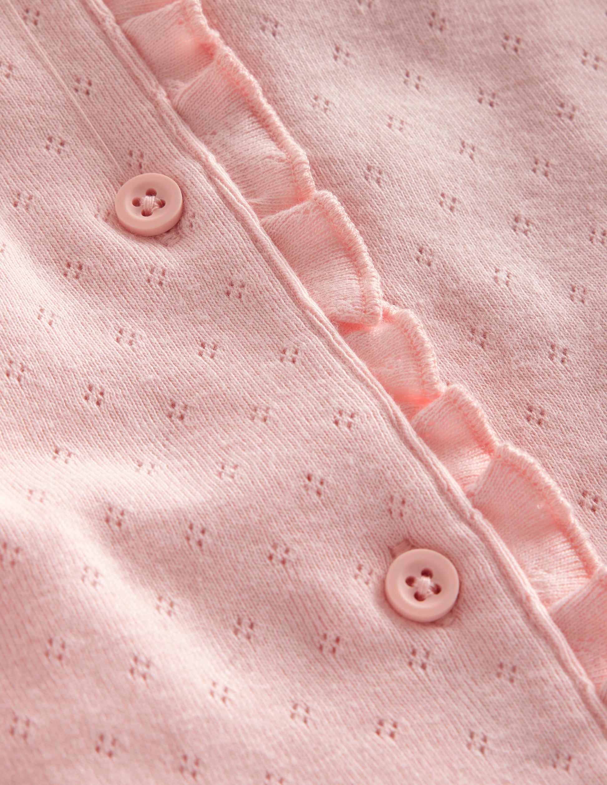 Pointelle Cardigan-Provence Dusty Pink-3
