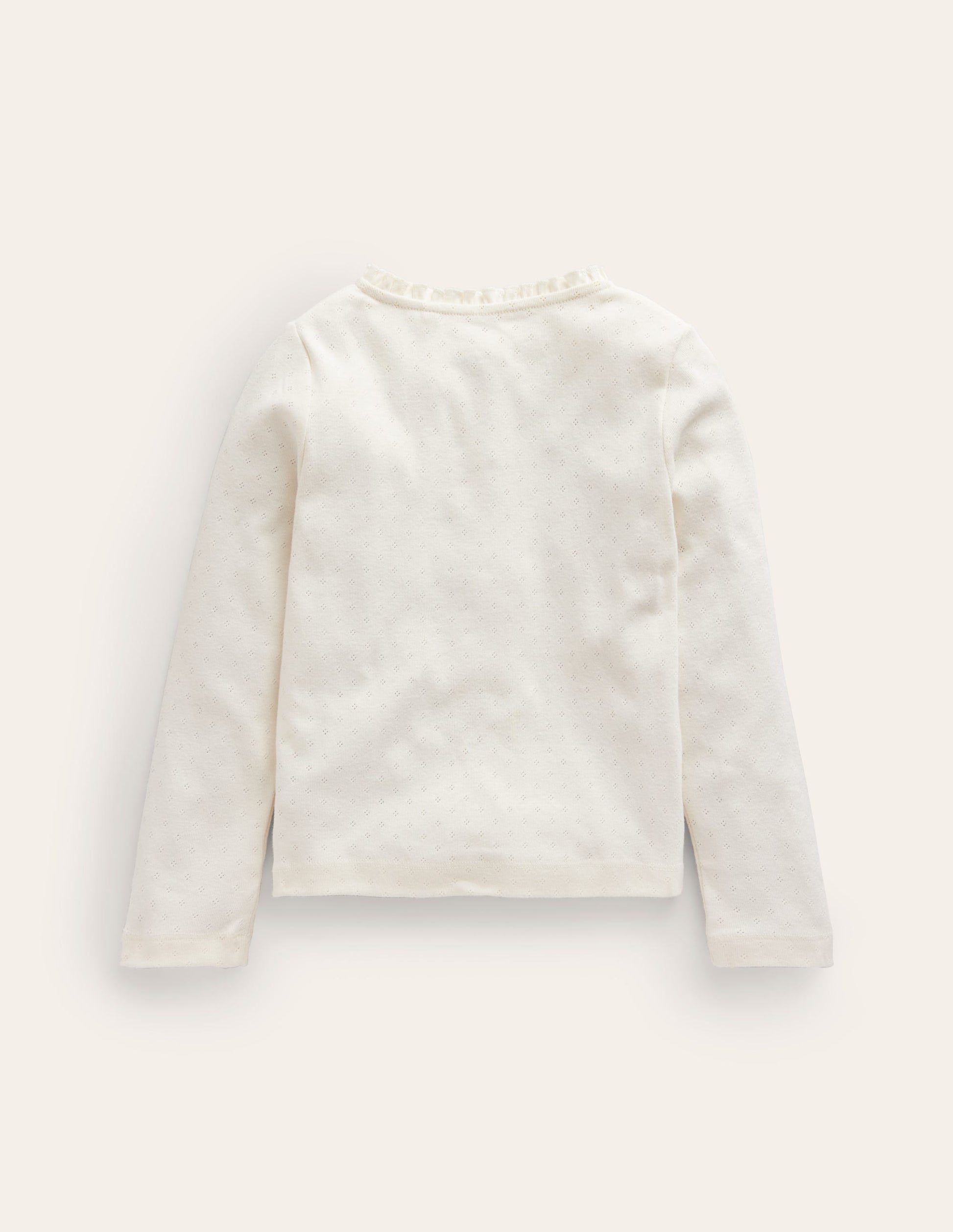 Pointelle Cardigan-Vanilla White-2