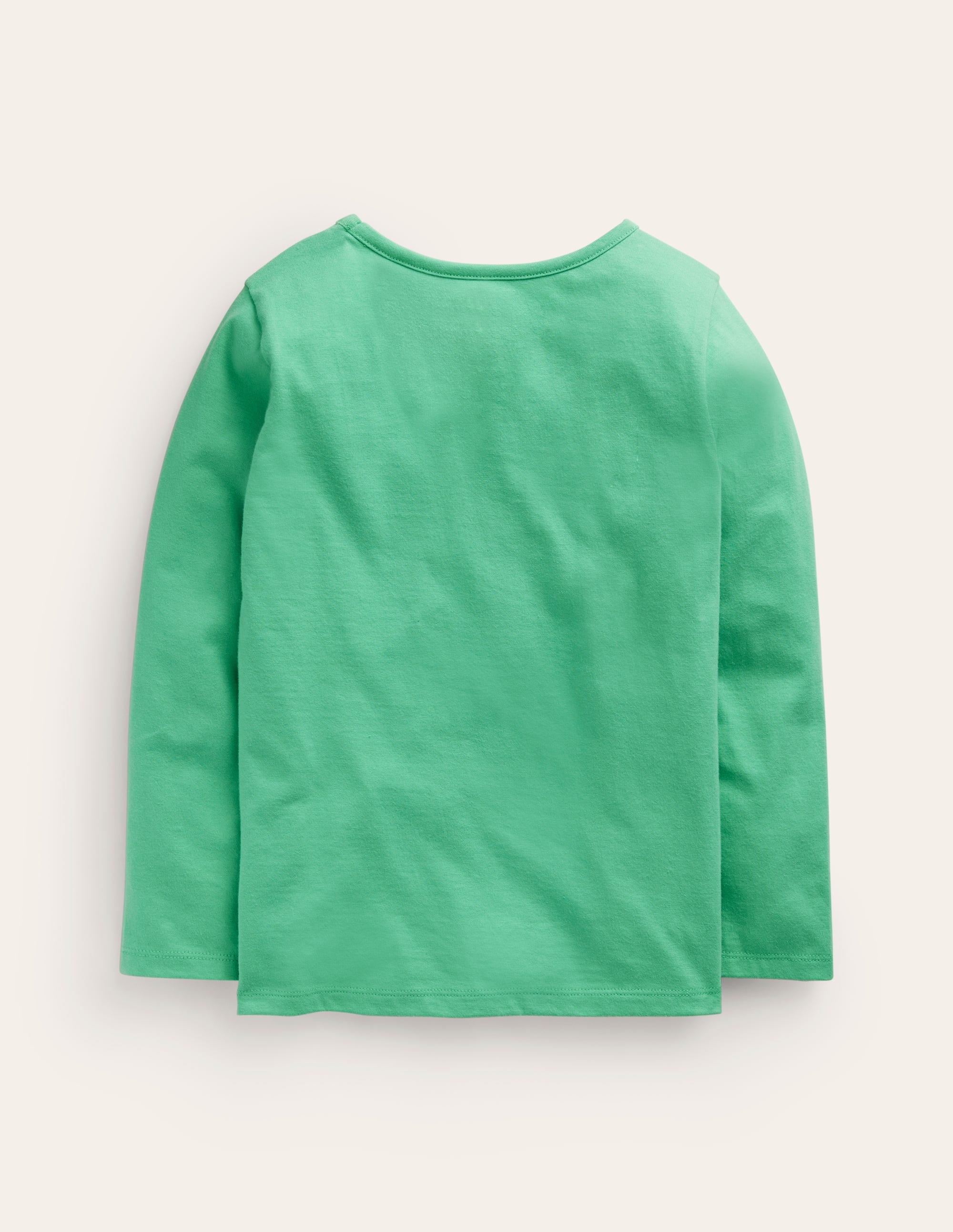 Puff Sleeve Appliqué T-shirt-Aloe Green Lamb - Image 2