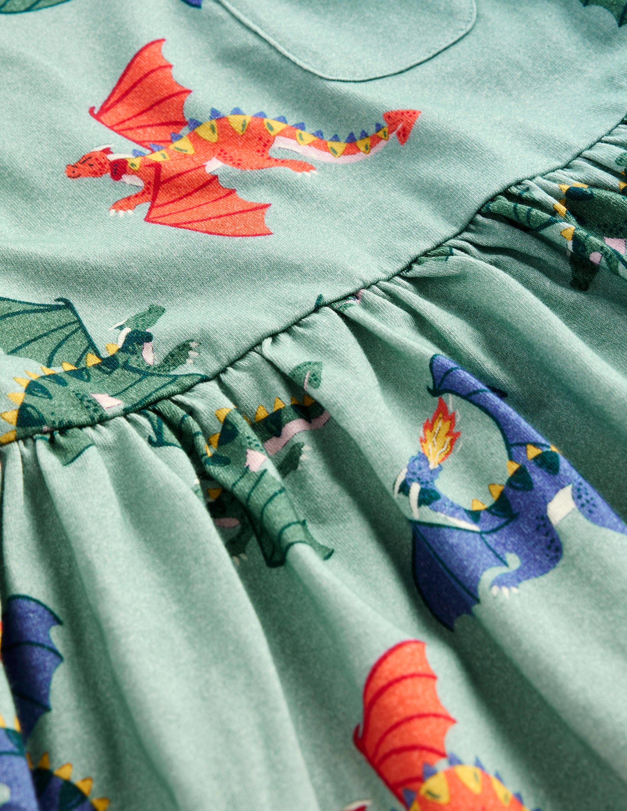 Long Sleeve Fun Jersey Dress-Georgian Blue Dragons - Image 3