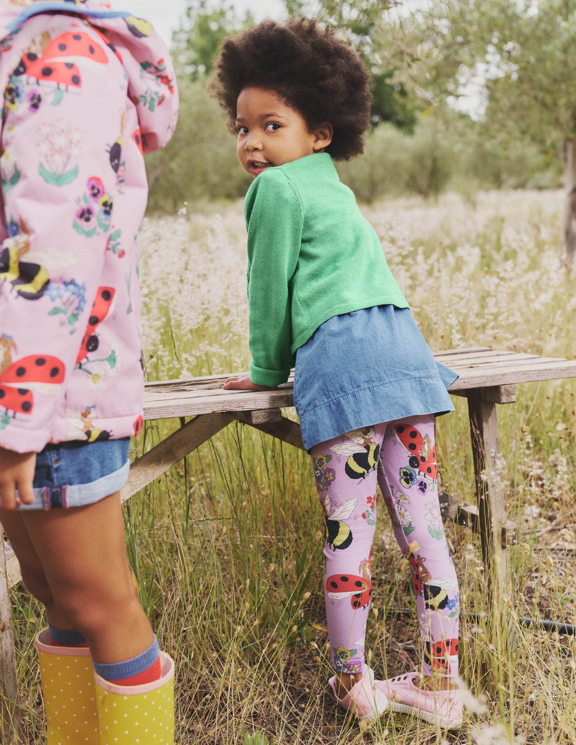 Fun Leggings-Sugared Almond Pink Meadows-4