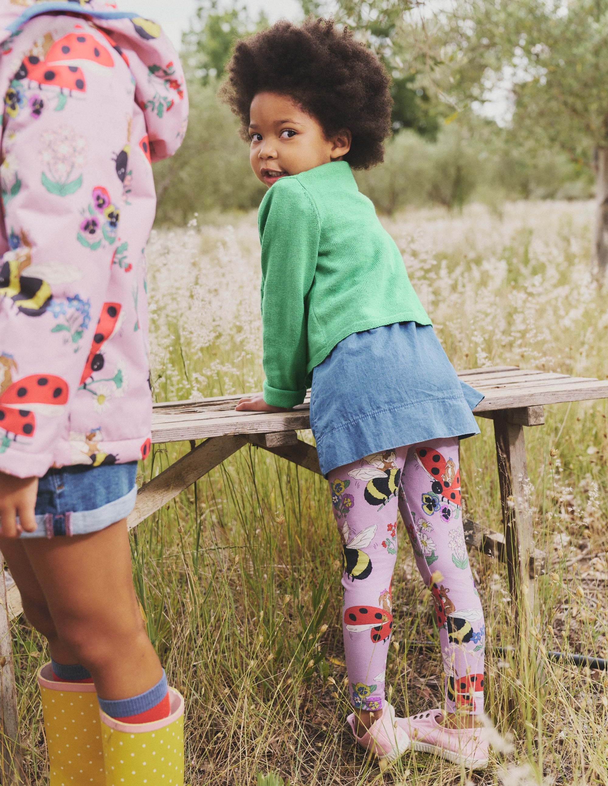 Fun Leggings-Sugared Almond Pink Meadows - Image 4
