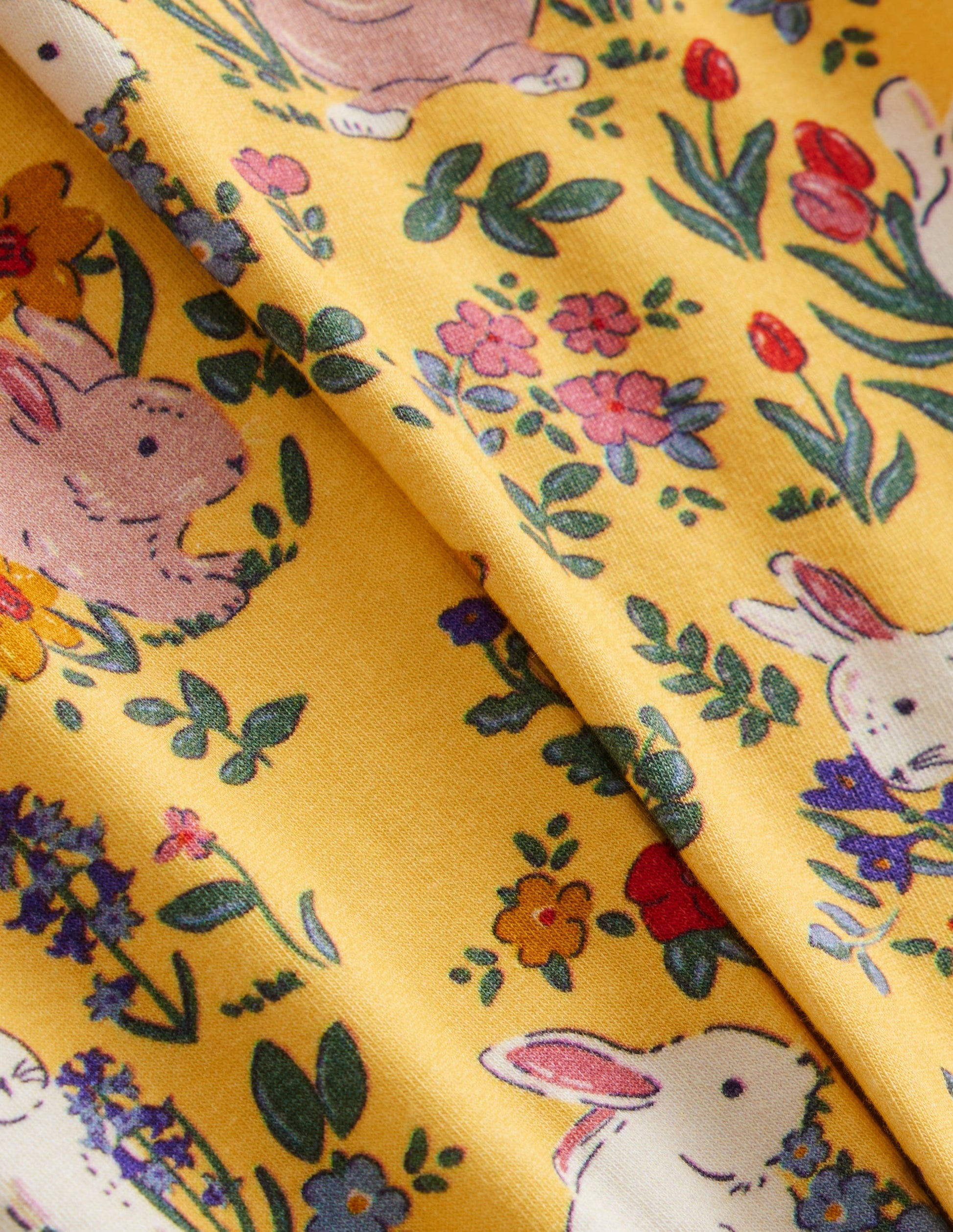Fun Leggings-Spring Yellow Bunny-3