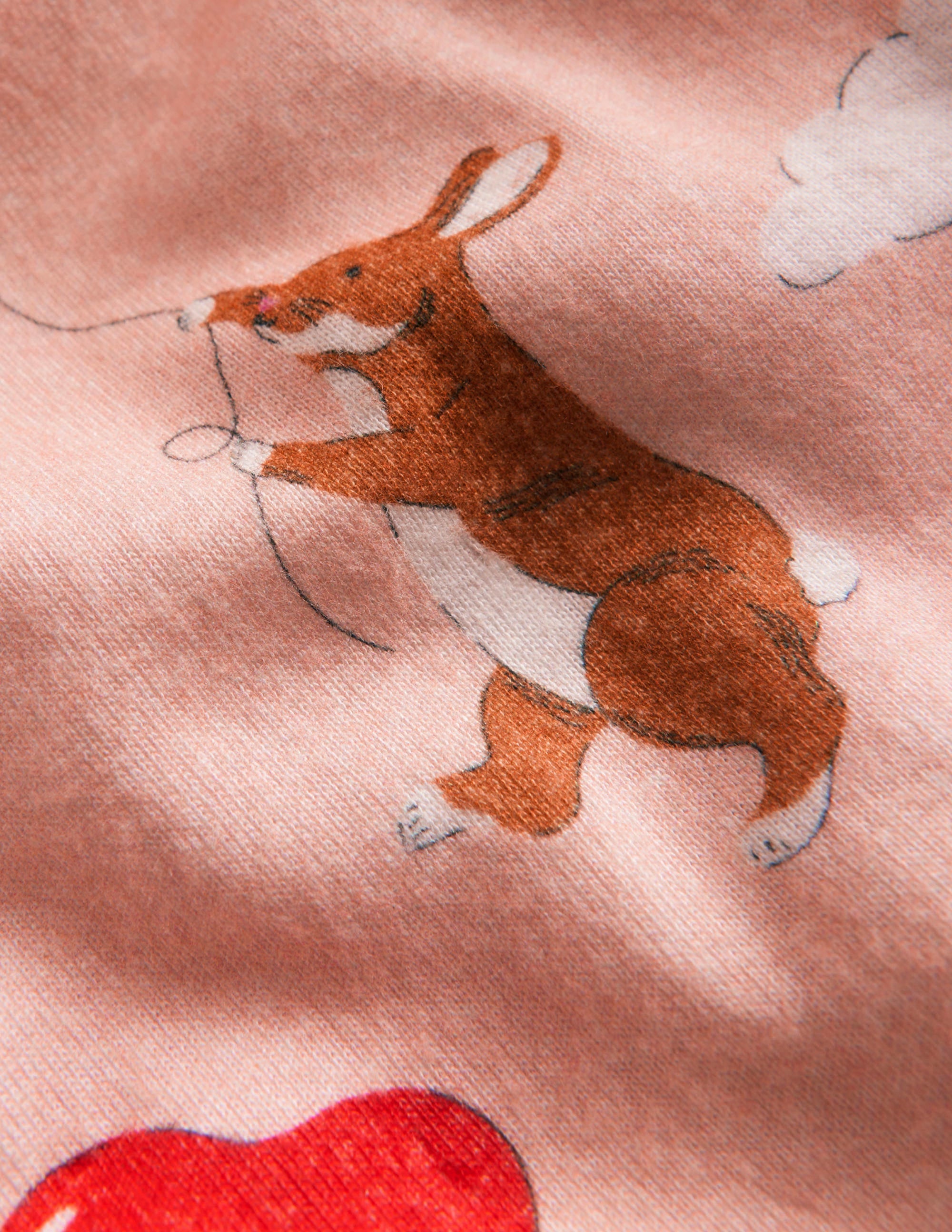 Snug Long John Pyjamas-Ballet Pink Bunnies - Image 3