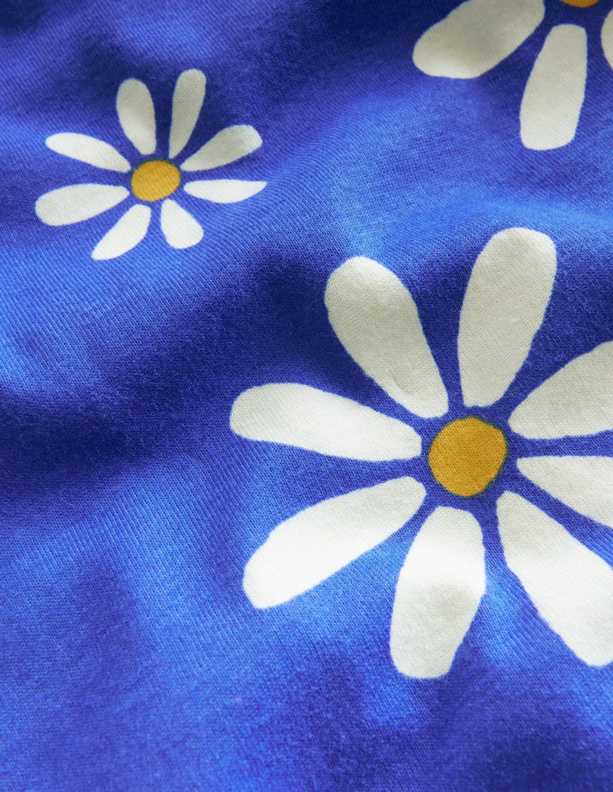 Snug Glow-In-The-Dark Pyjamas-Sapphire Blue Daisies - Image 3