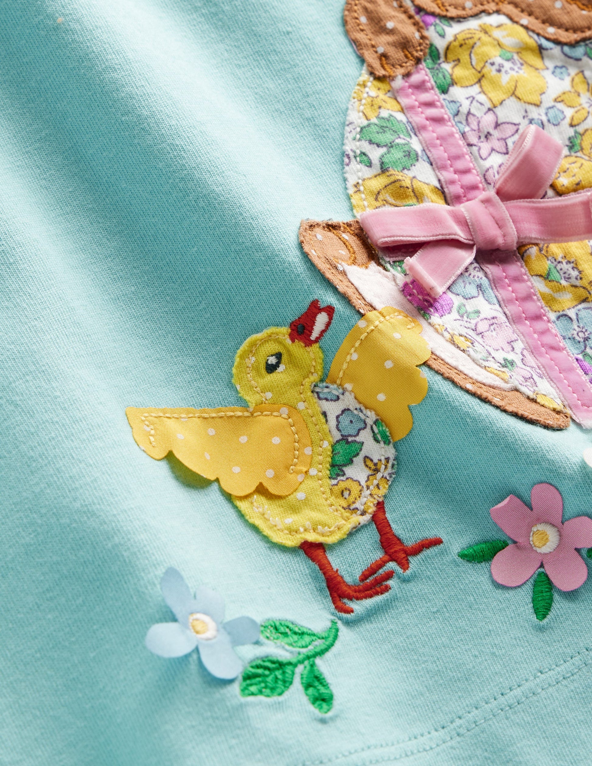 Big Appliqué Dress-Georgian Blue Bunny-3
