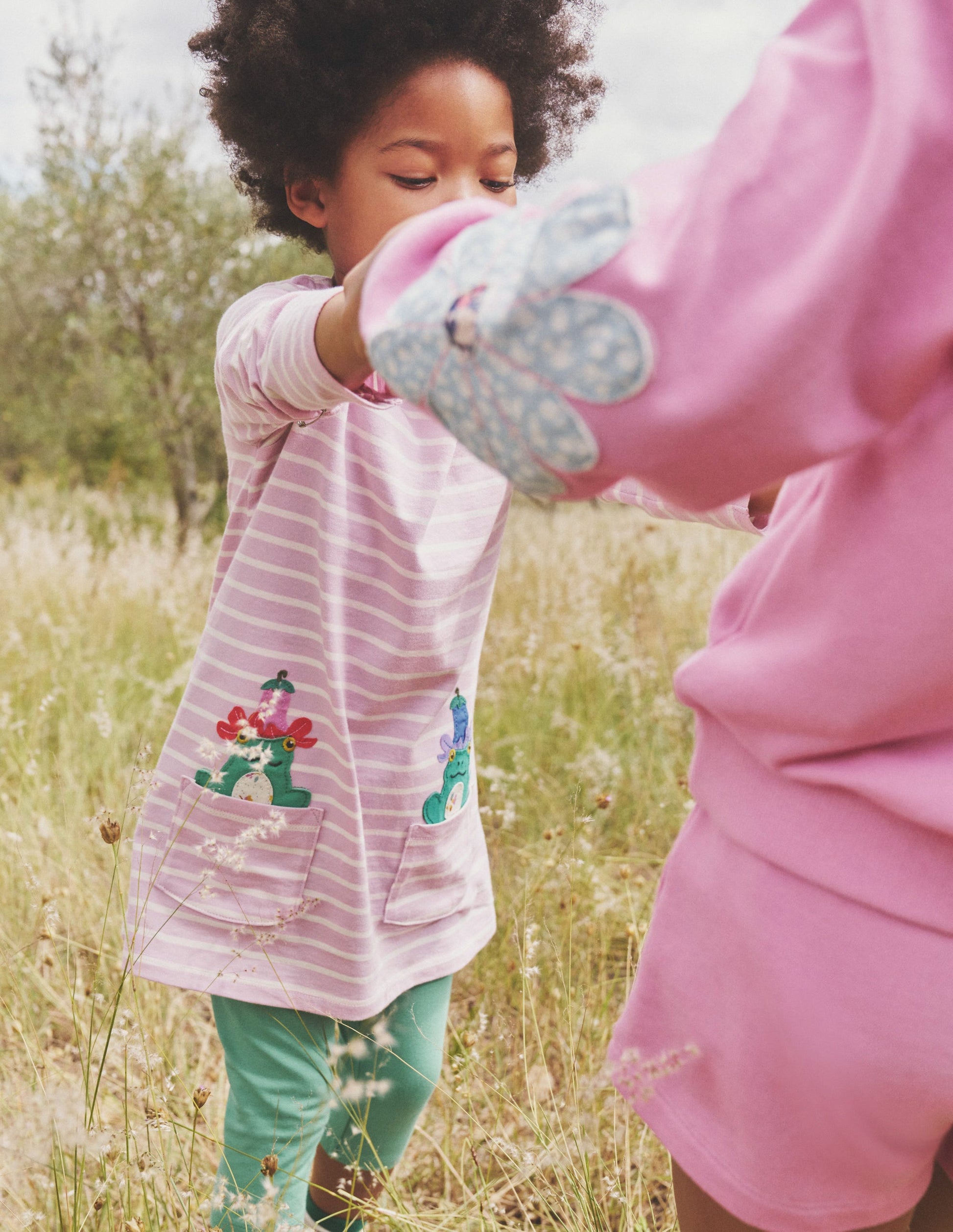 Appliqué Jersey Tunic-Sugared Almond Pink/Ivory-4