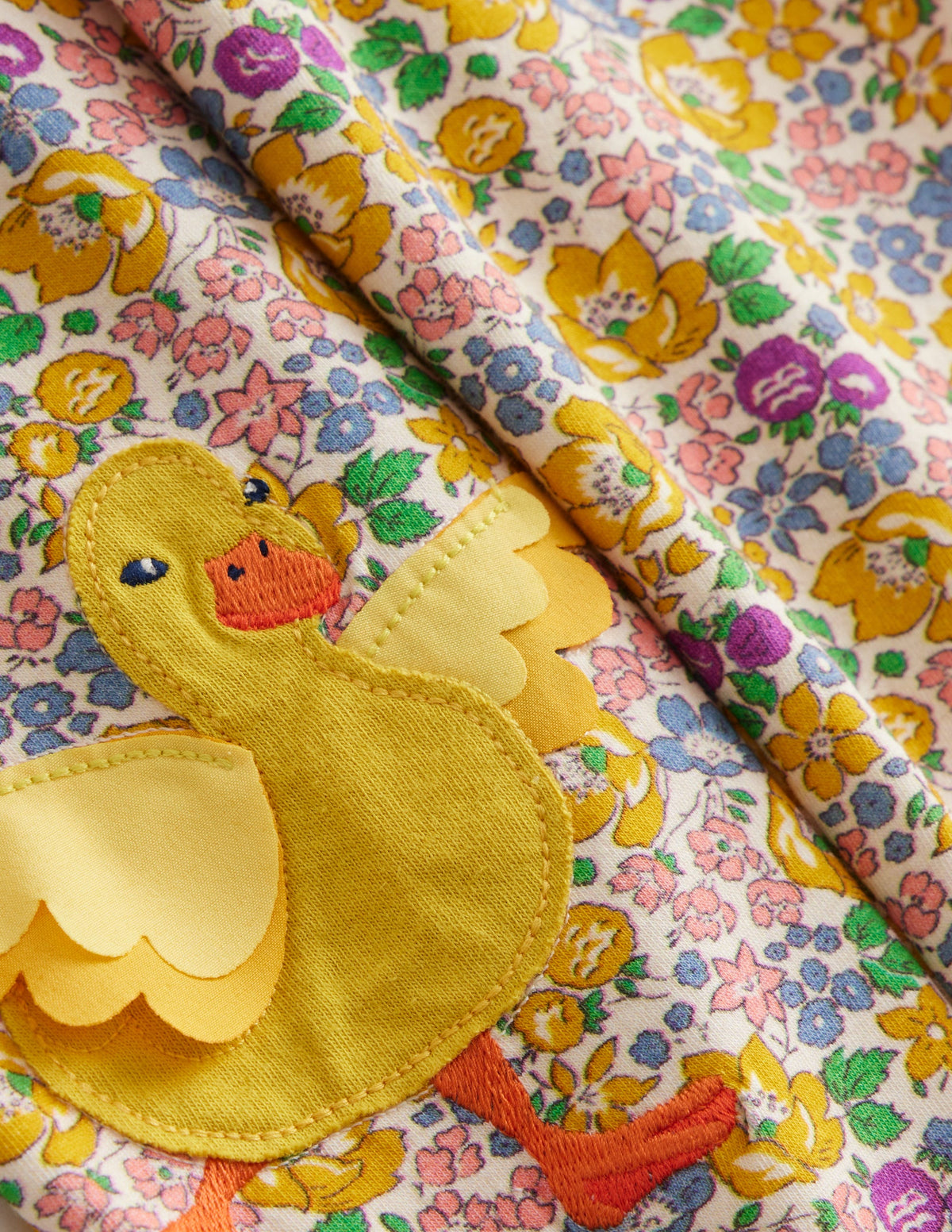 Appliqué Leggings-Yellow Spring Bloom-3