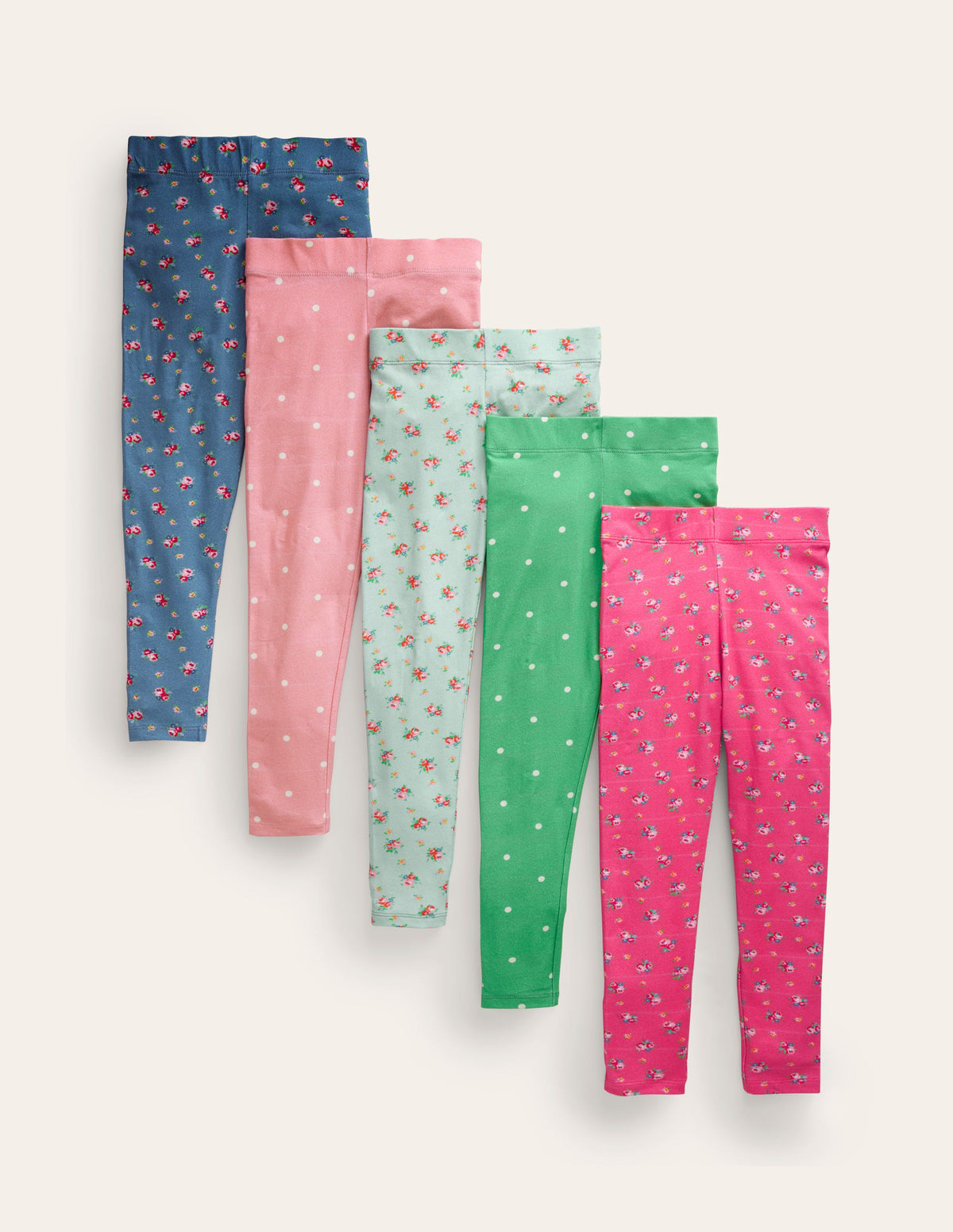 5-Pack Leggings-Multi Flowers - Image 1