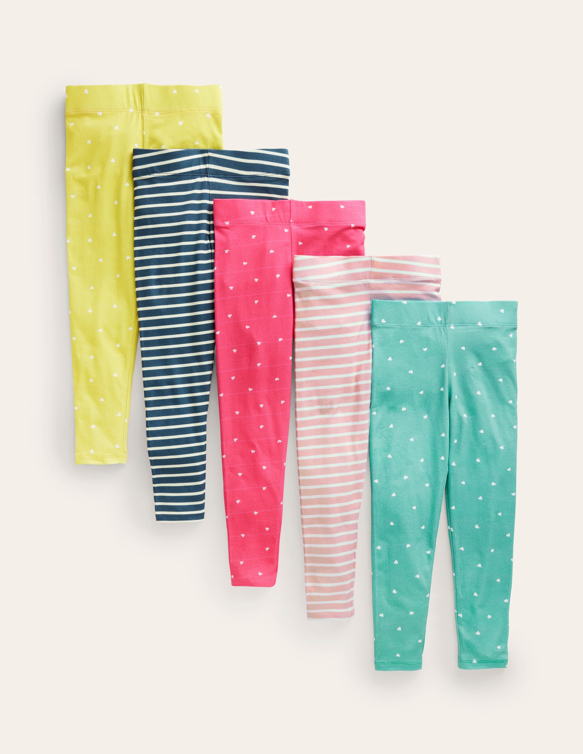 5-Pack Leggings-Multi Hearts - Image 1
