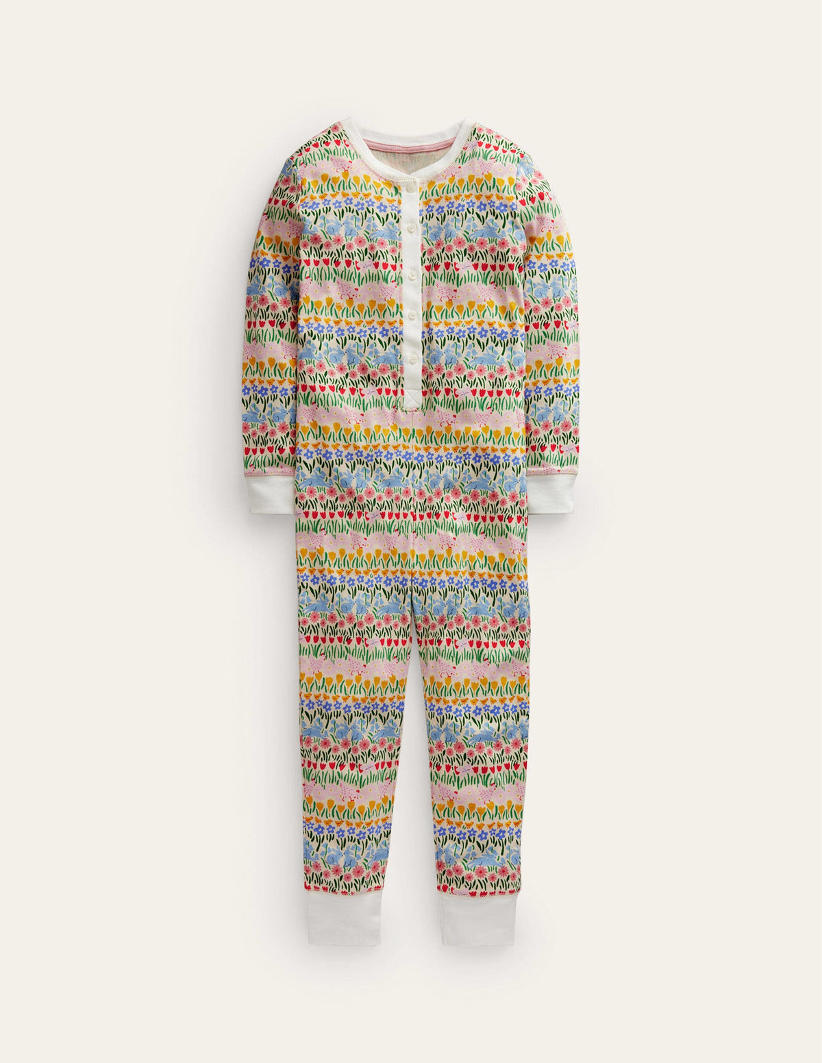 Snug All-In-One Pyjamas-Spring Time Floral-1