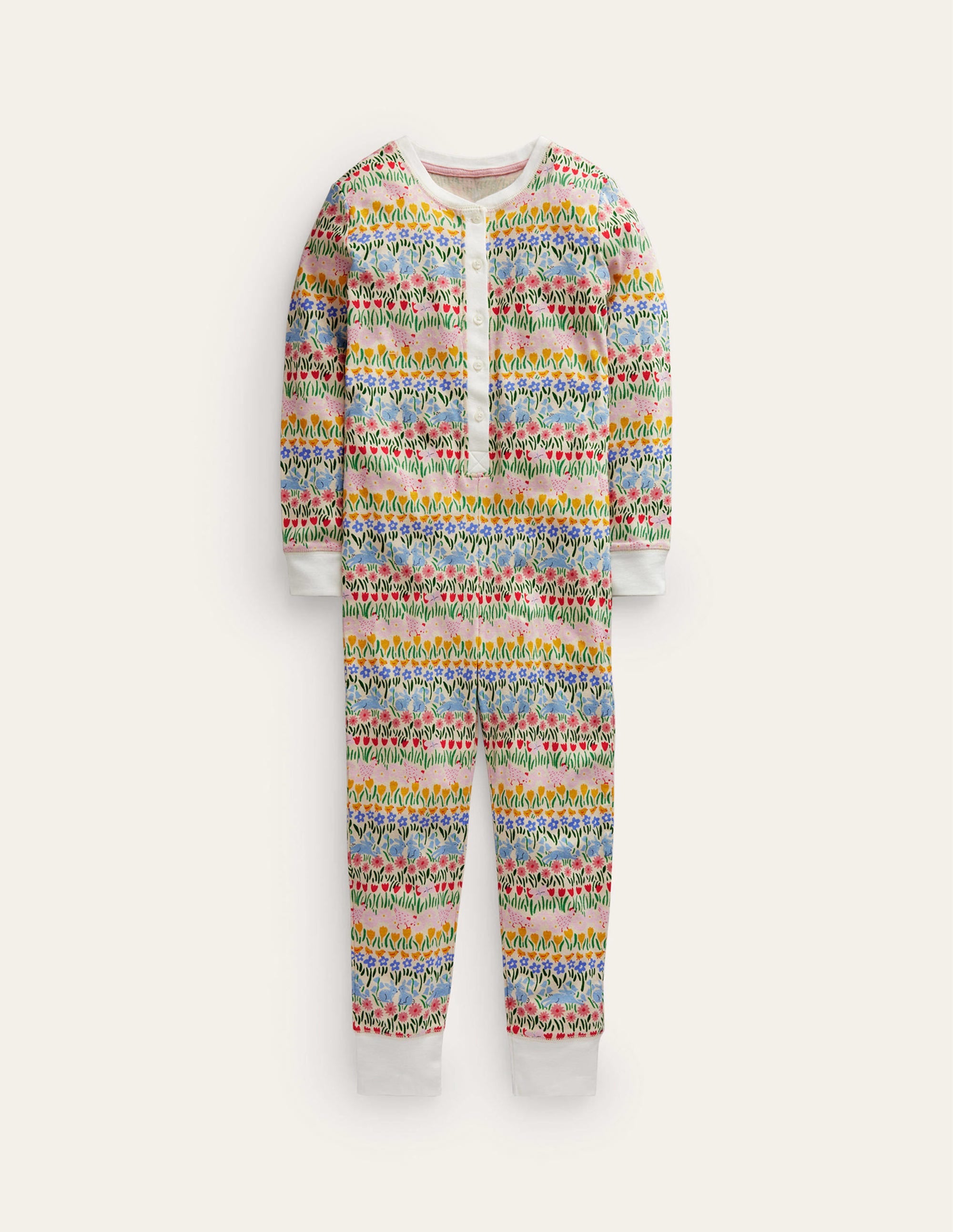 Snug All-In-One Pyjamas-Spring Time Floral - Image 1