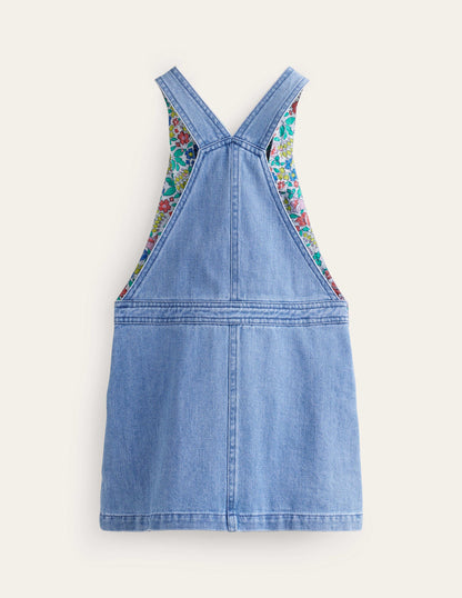 Dungaree Dress-Mid Vintage Denim-2