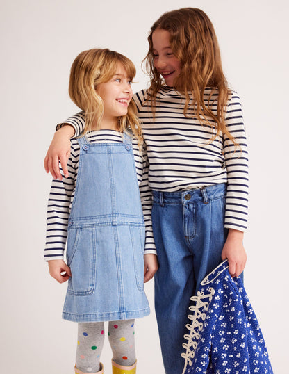 Dungaree Dress-Mid Vintage Denim-4