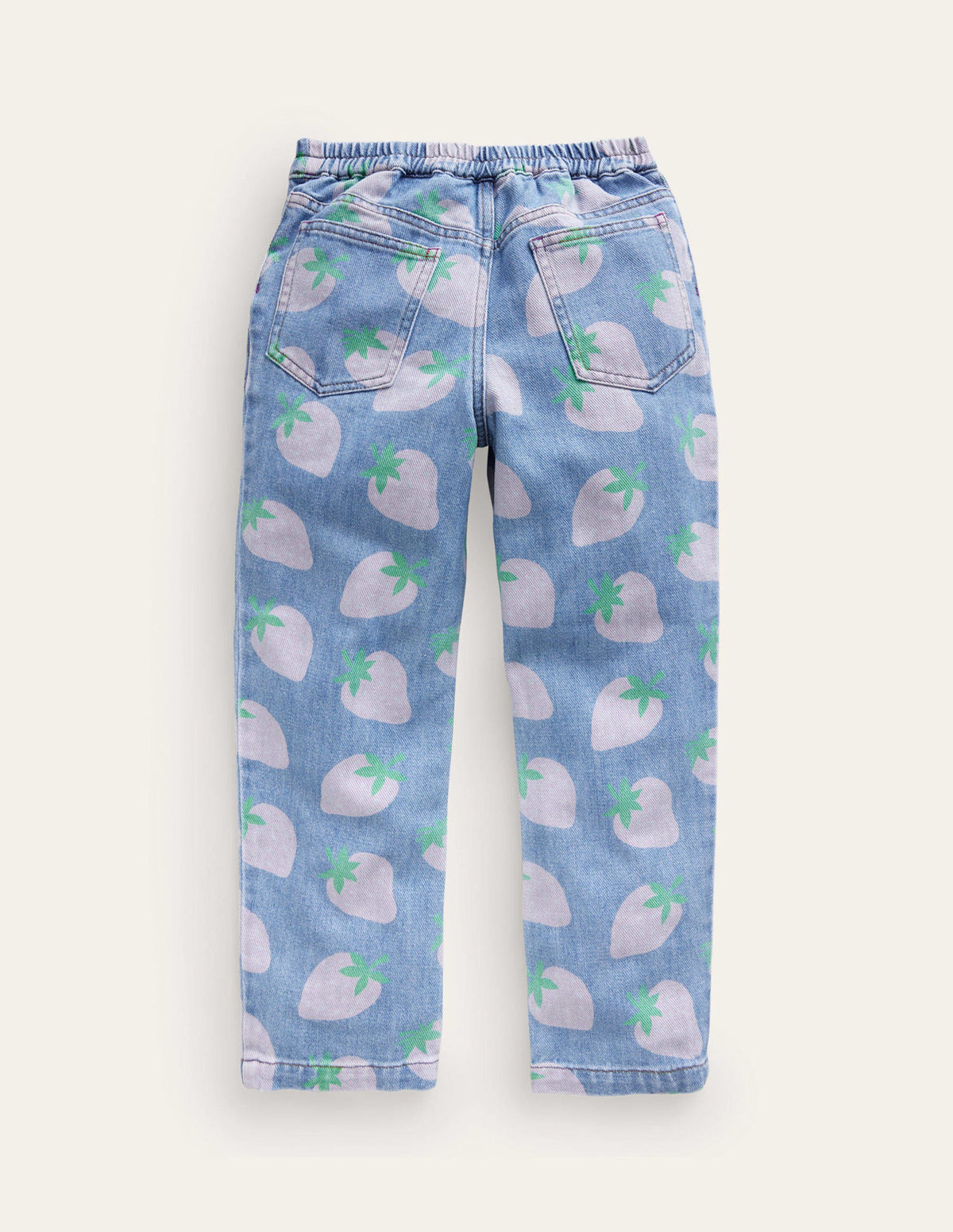 Denim Pull-on Jean-Denim Strawberries-2