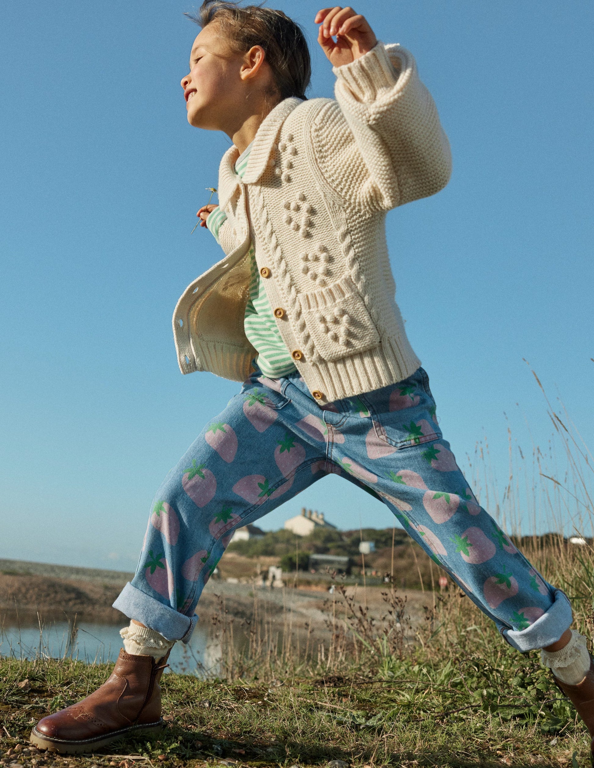 Denim Pull-on Jean-Denim Strawberries-4