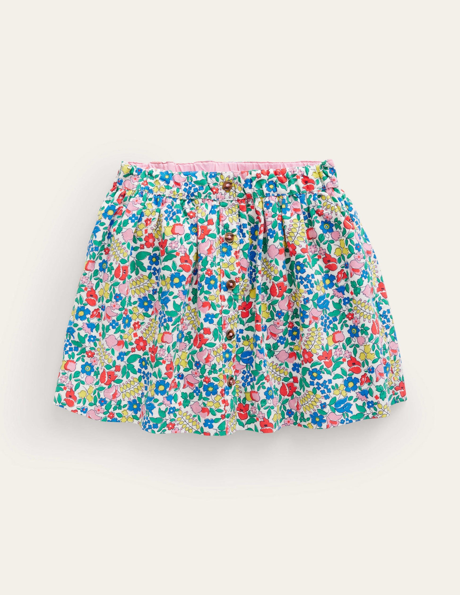 Cord Twirly Skirt-Multi Flowerbed-1