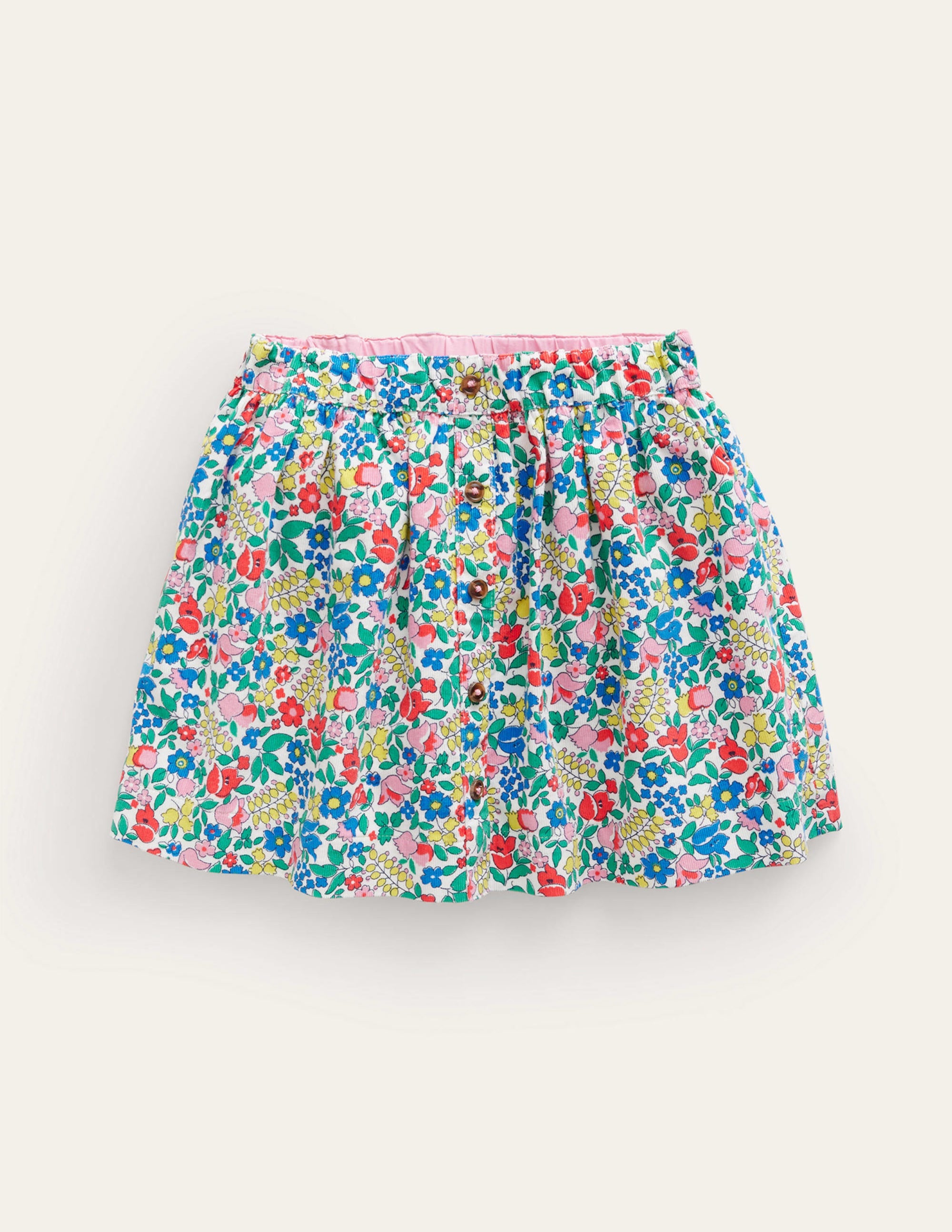 Cord Twirly Skirt-Multi Flowerbed - Image 1