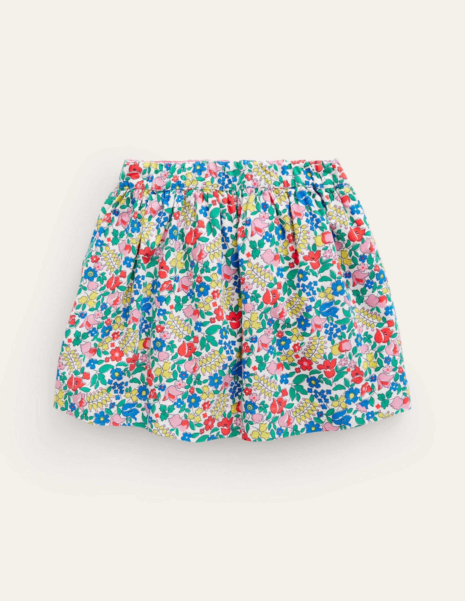 Cord Twirly Skirt-Multi Flowerbed-2