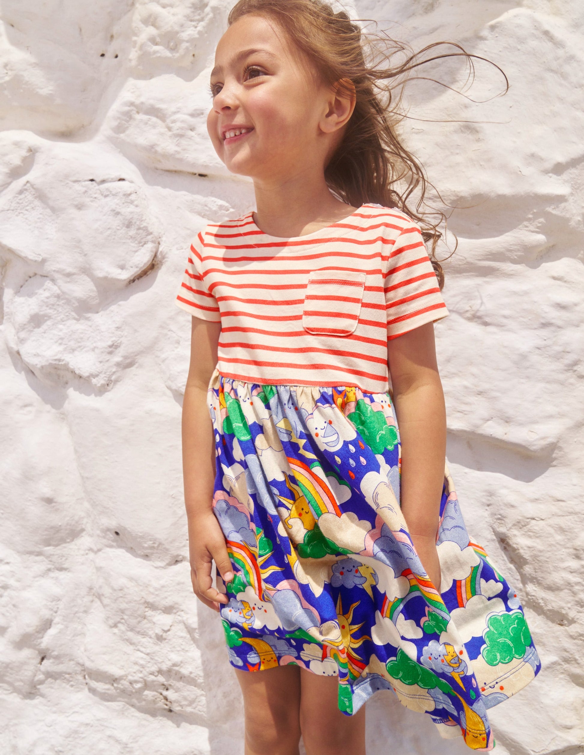 Hotchpotch Jersey dress-Multi Mega Weather-4