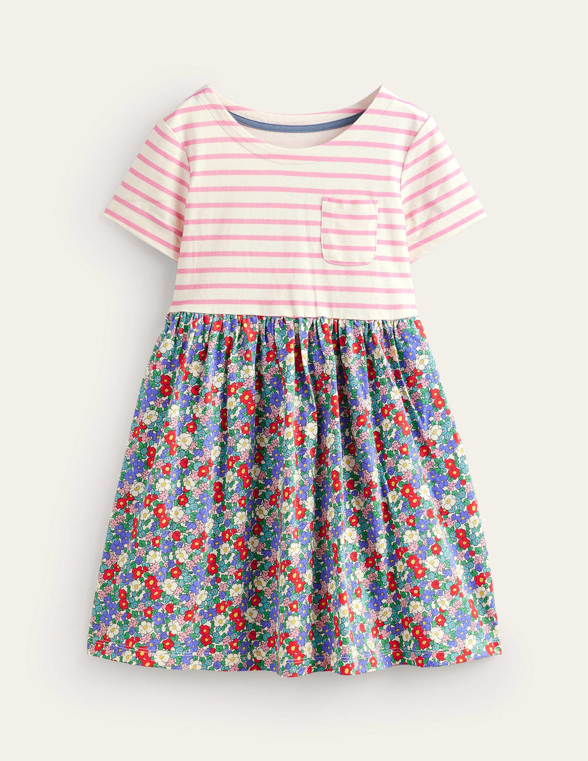 Hotchpotch Jersey dress-Nautical Floral-1