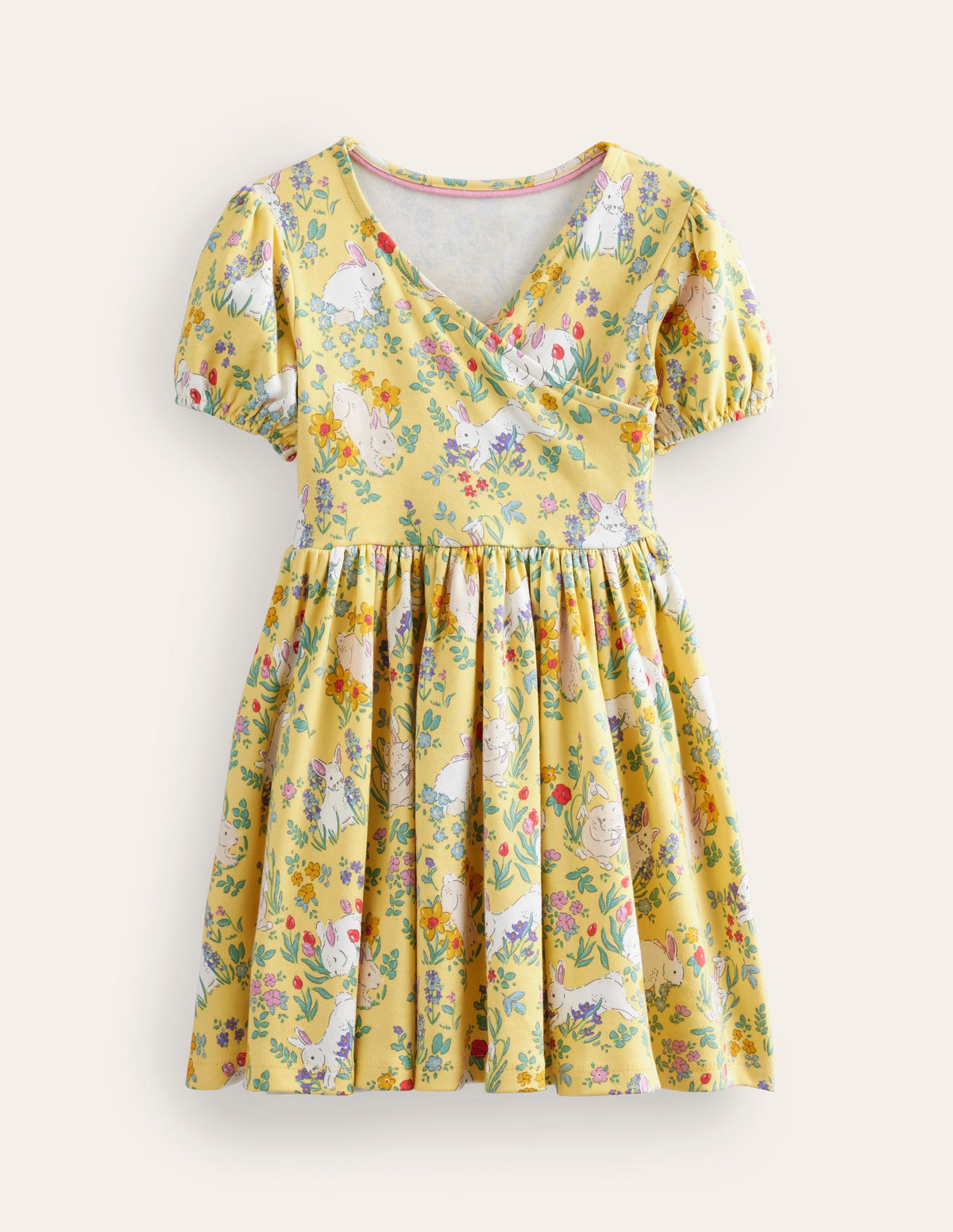 Twirly Ballerina Dress-Spring Yellow Bunny - Image 1