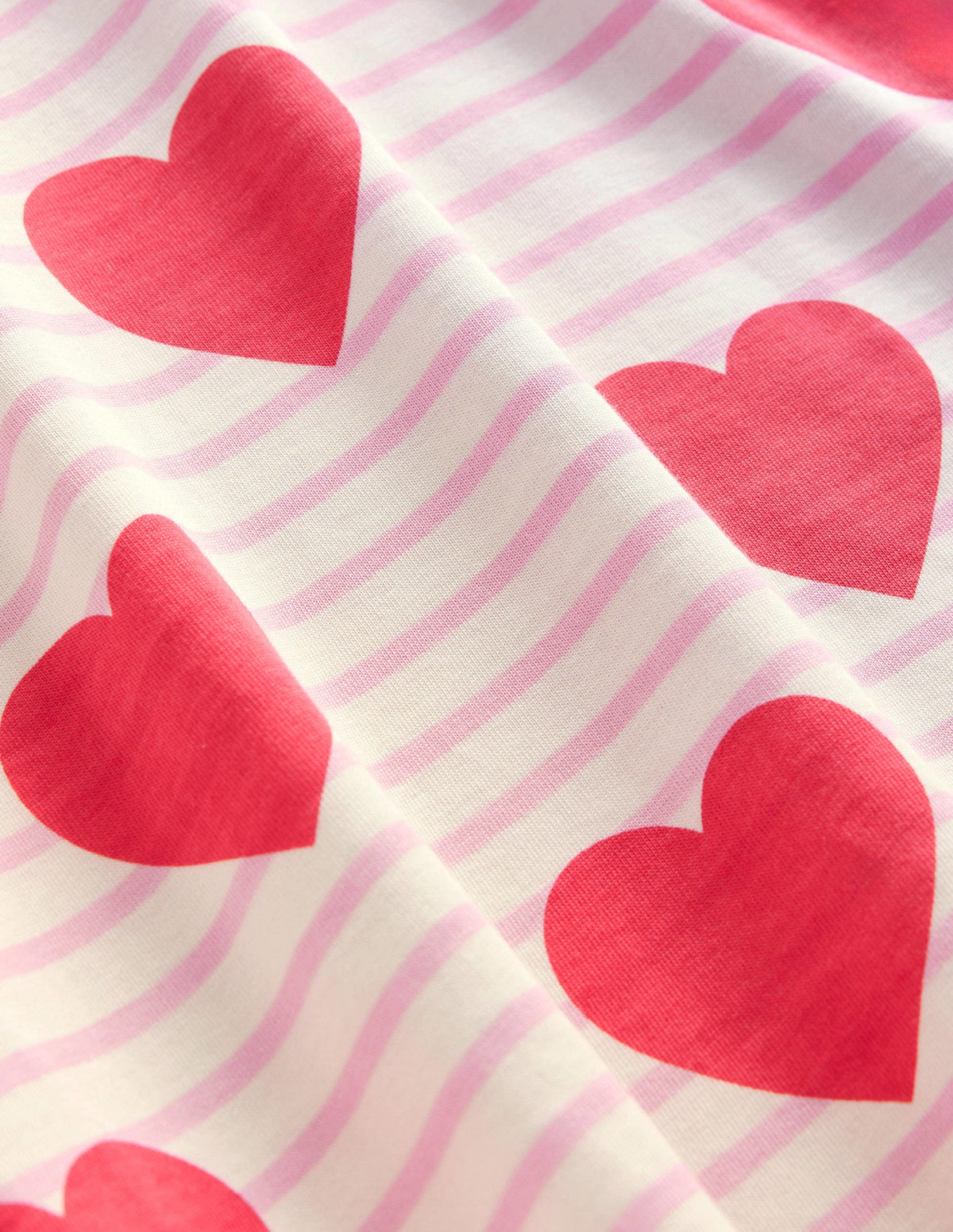 Fun Breton Dress-Poppy Red Stripe Heart-3