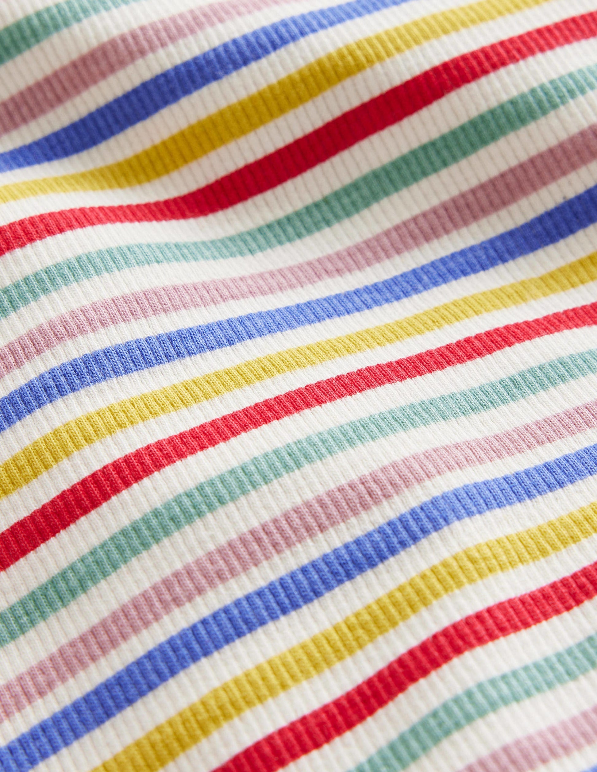 Ribbed Stripe T-Shirt-Ivory/Bluejay Stripe-3