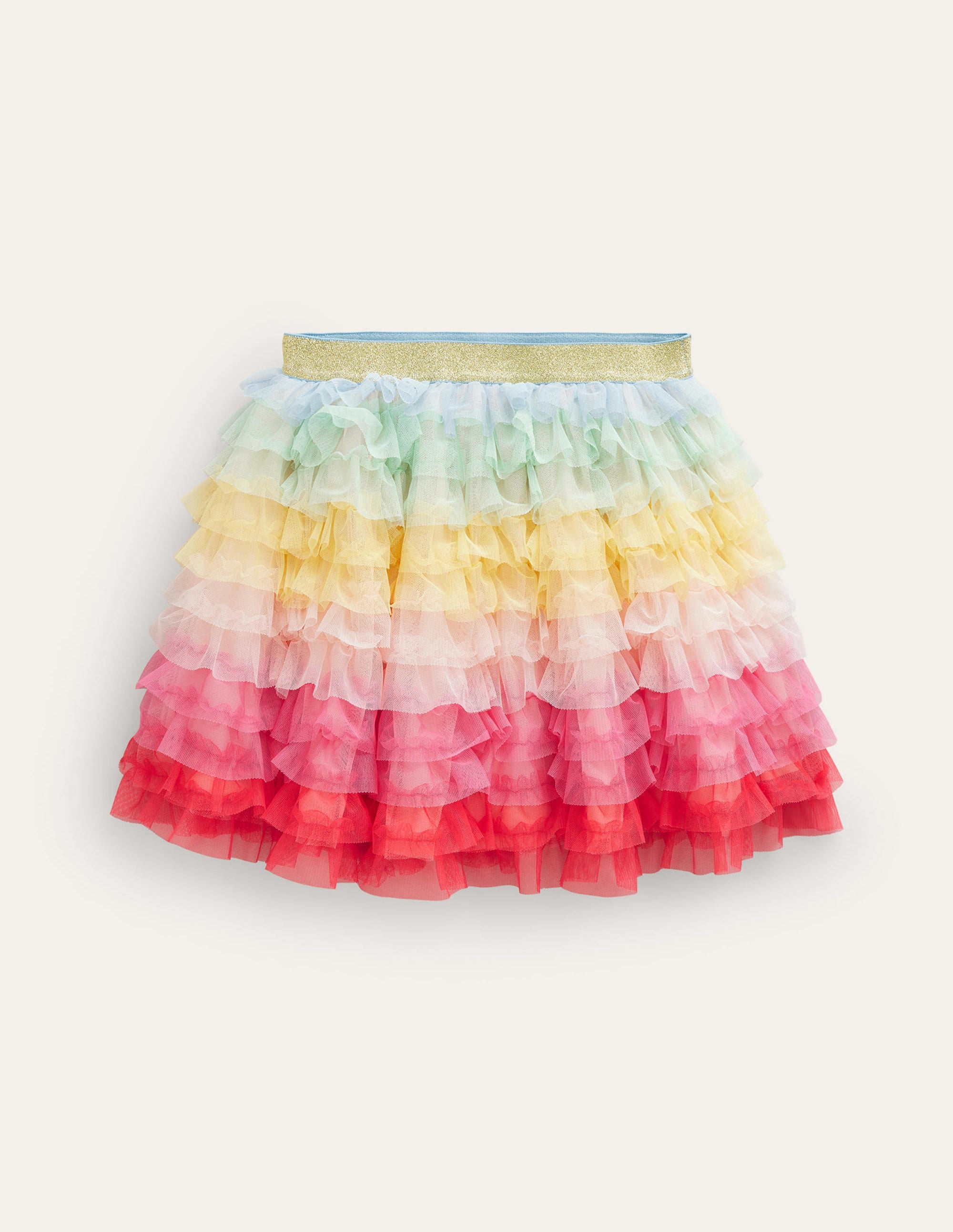 Tulle Ruffle Skirt-Multi Rainbow - Image 1