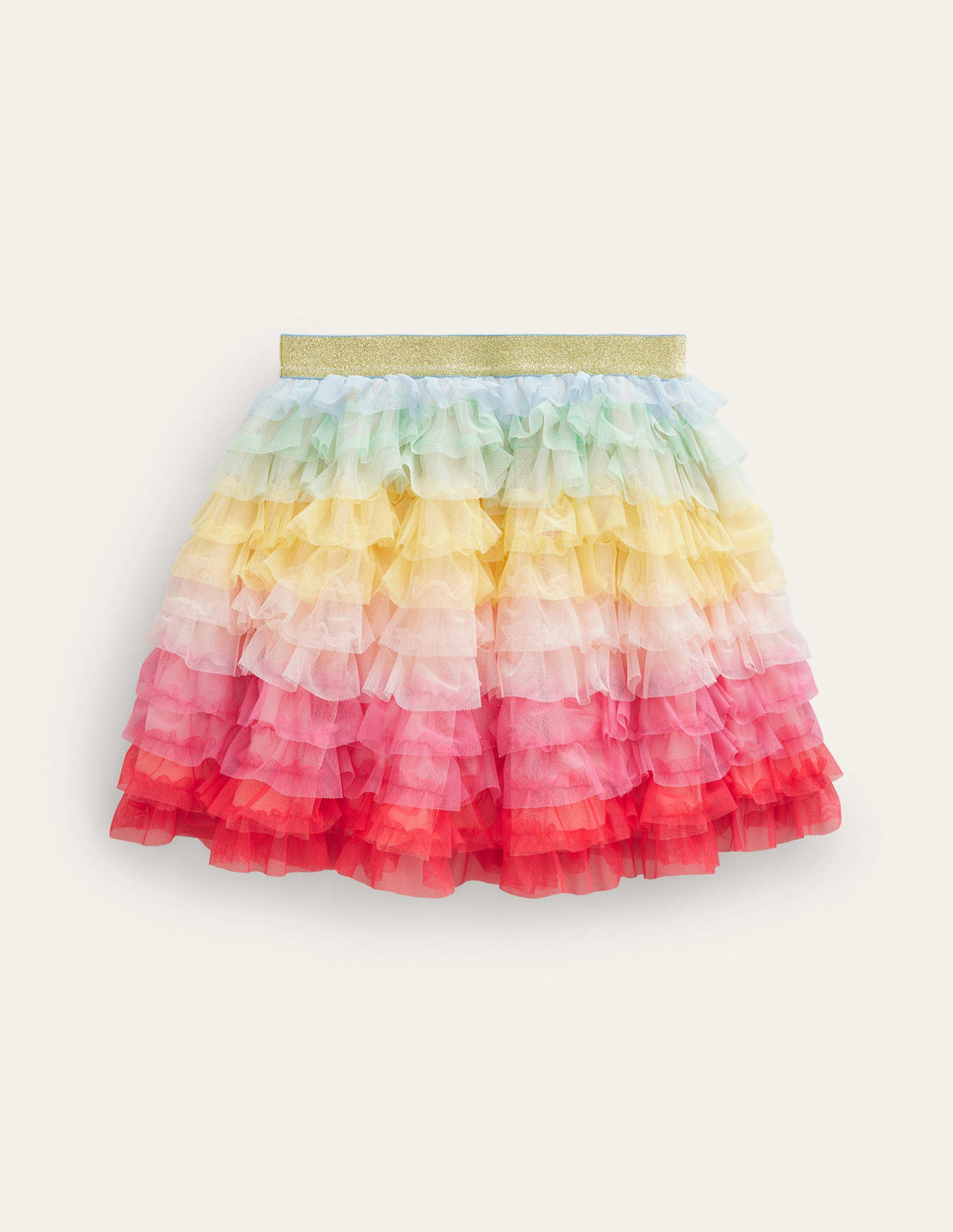 Tulle Ruffle Skirt-Multi Rainbow - Image 2